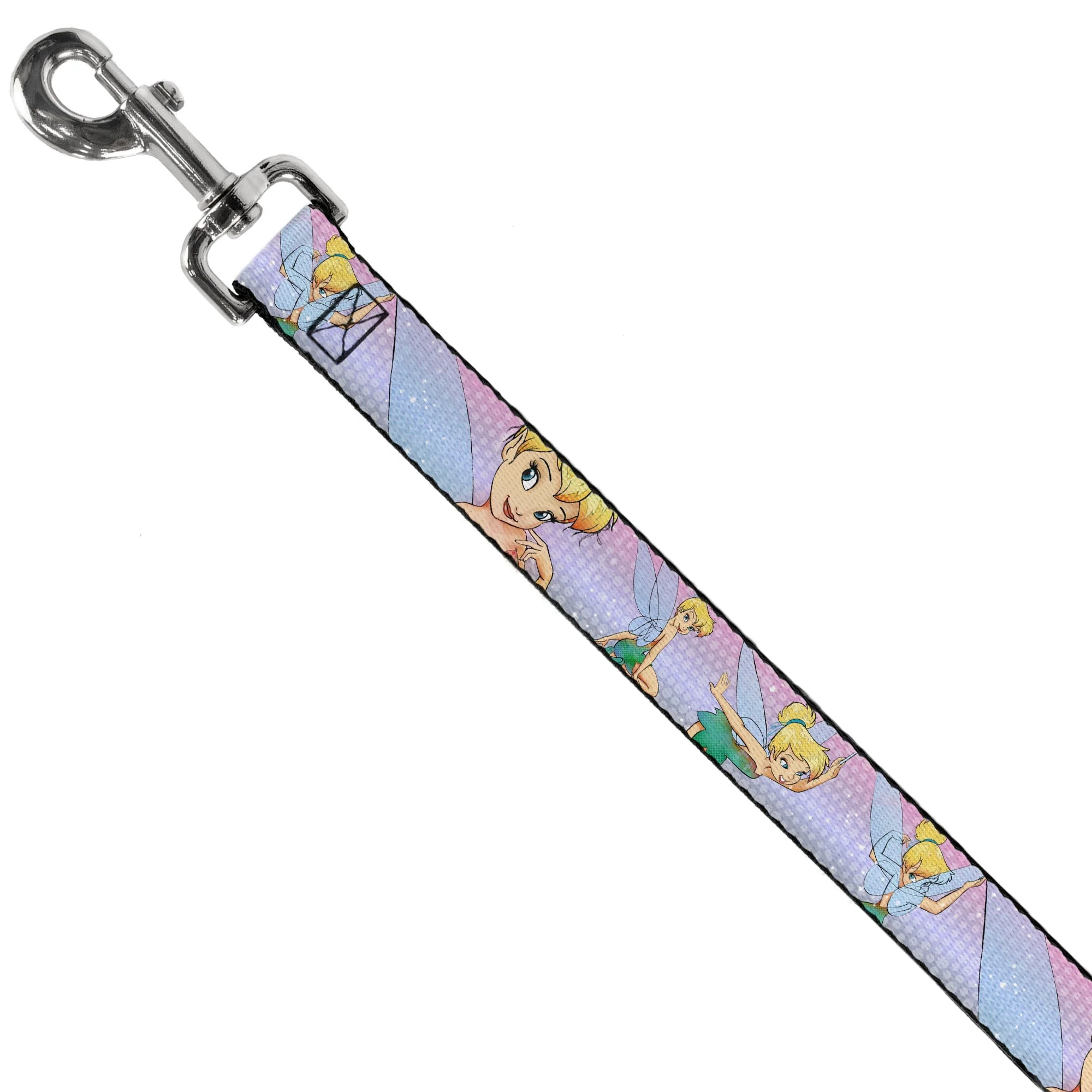 Dog Leash - Tinker Bell Poses/Flowers/Stars/Skull Purple - Image 2