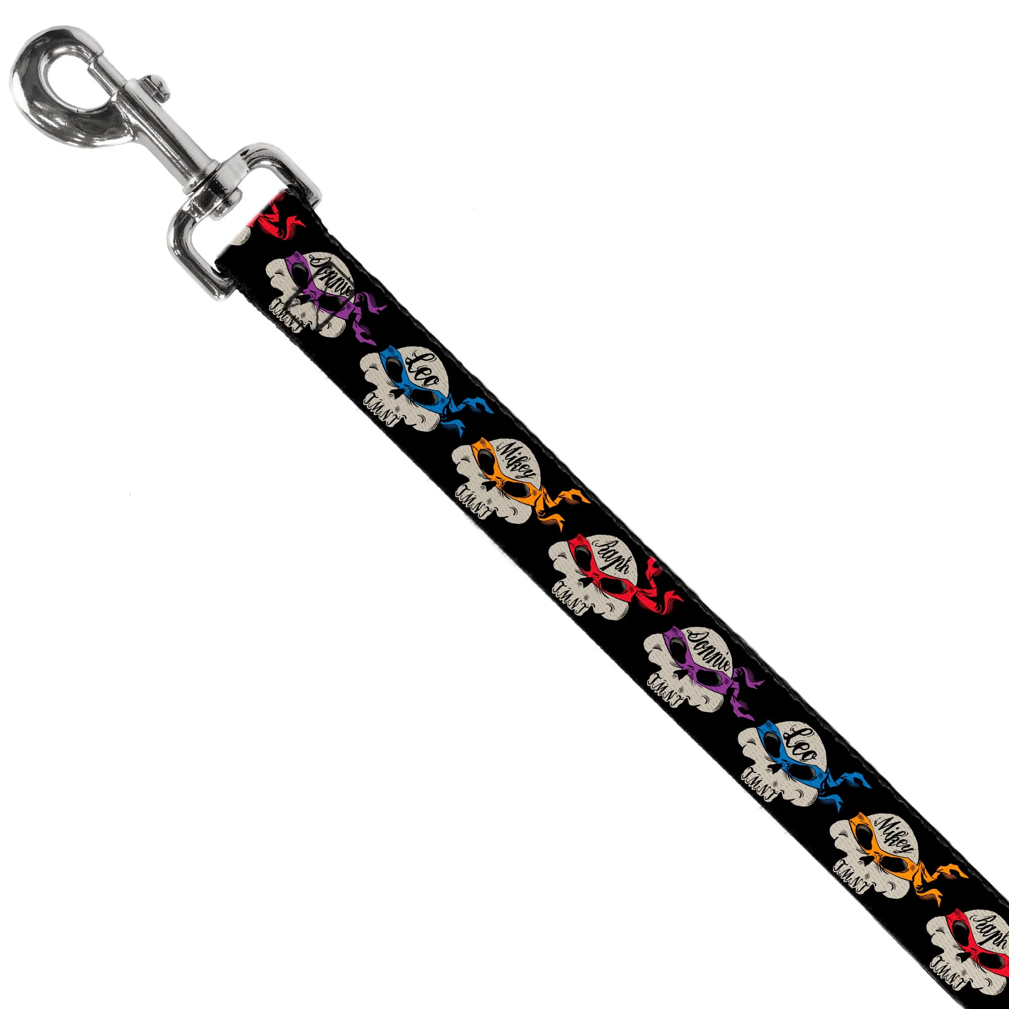 Dog Leash - TMNT 4-Turtle Road Rebel Skulls Black - Image 2