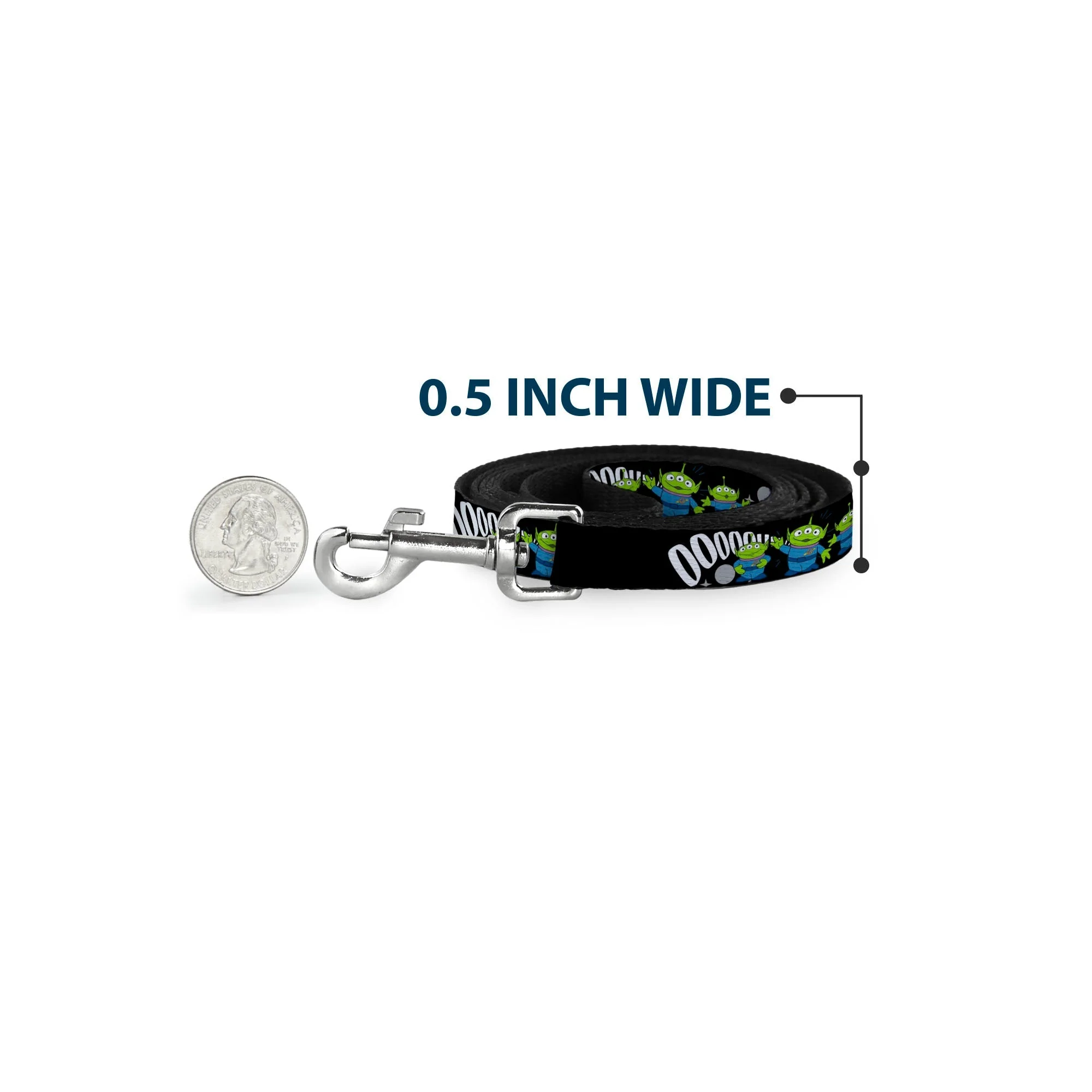 Dog Leash - Toy Story 3-Aliens OOOOOHHH Black/White/Gray - Image 4