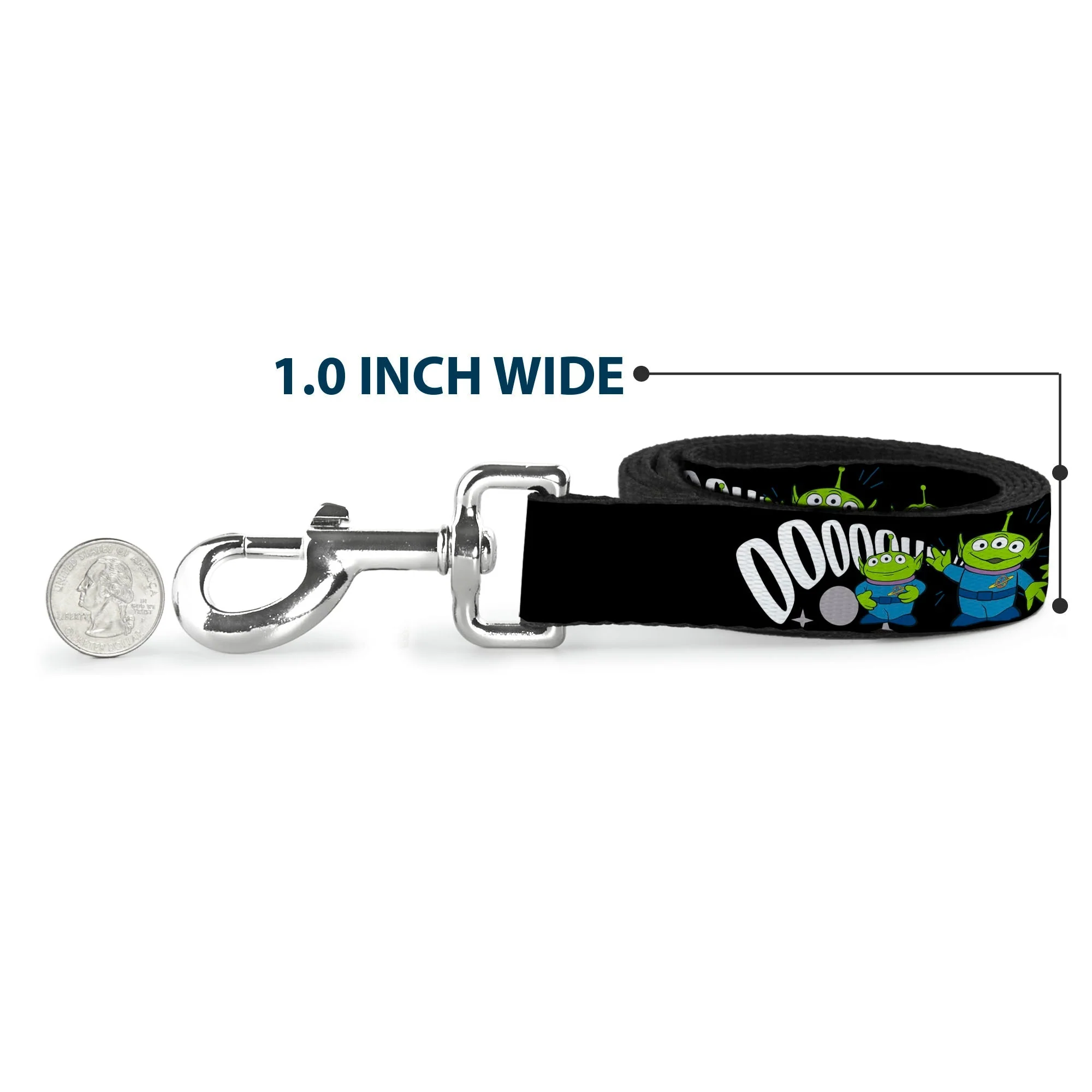 Dog Leash - Toy Story 3-Aliens OOOOOHHH Black/White/Gray - Image 5