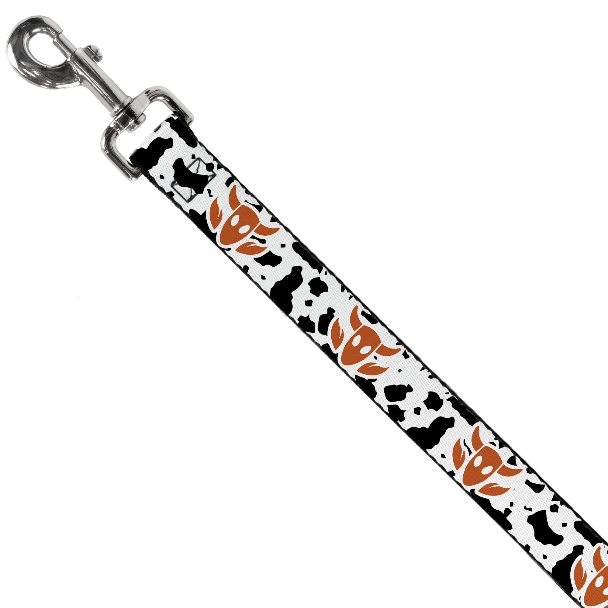 Dog Leash - Toy Story Woody Bounding Cowboy Cow Print White/Black/Brown - Image 2