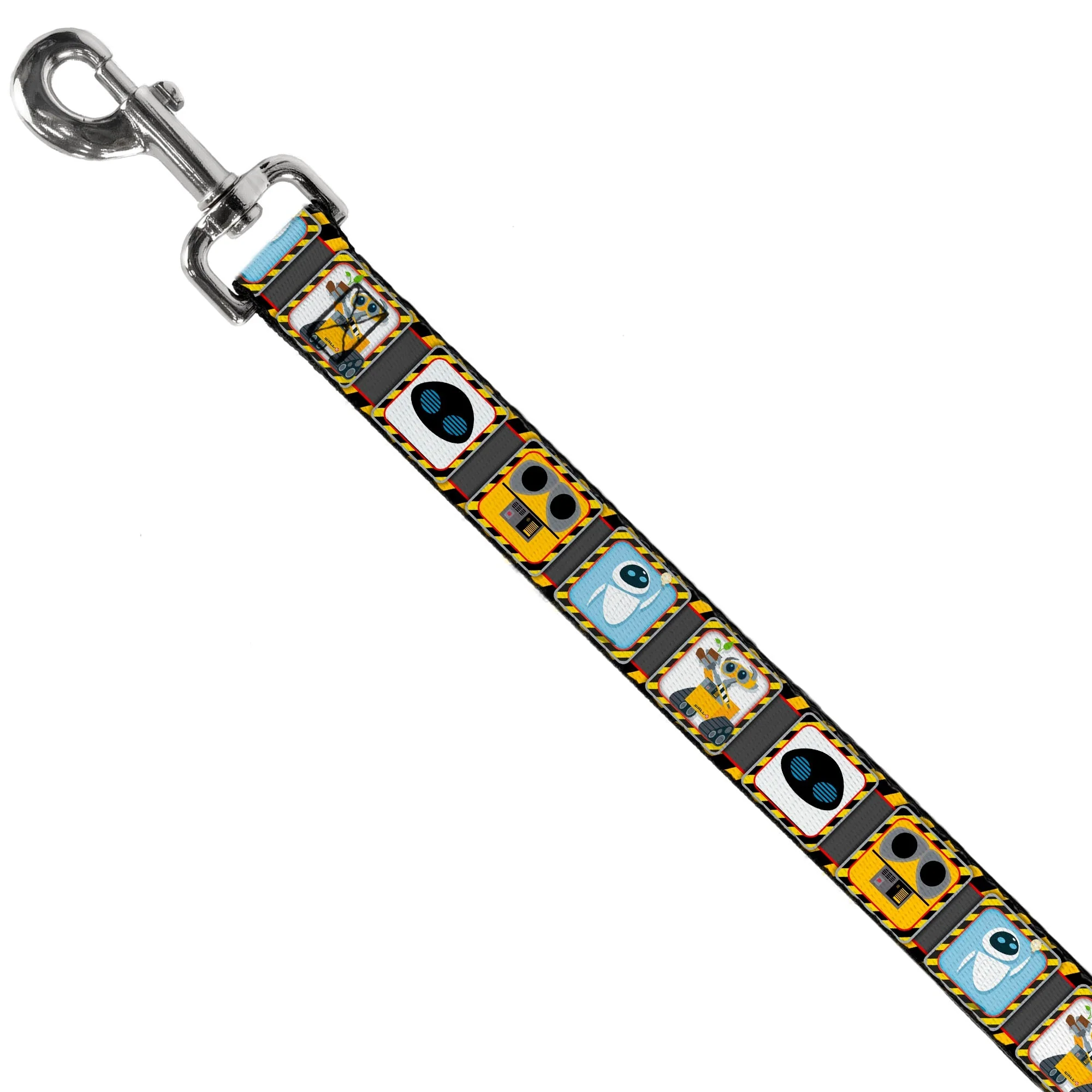Dog Leash - WALL-E & EVE Pose/Face Hazard Blocks Gray/Yellow/Black - Image 2