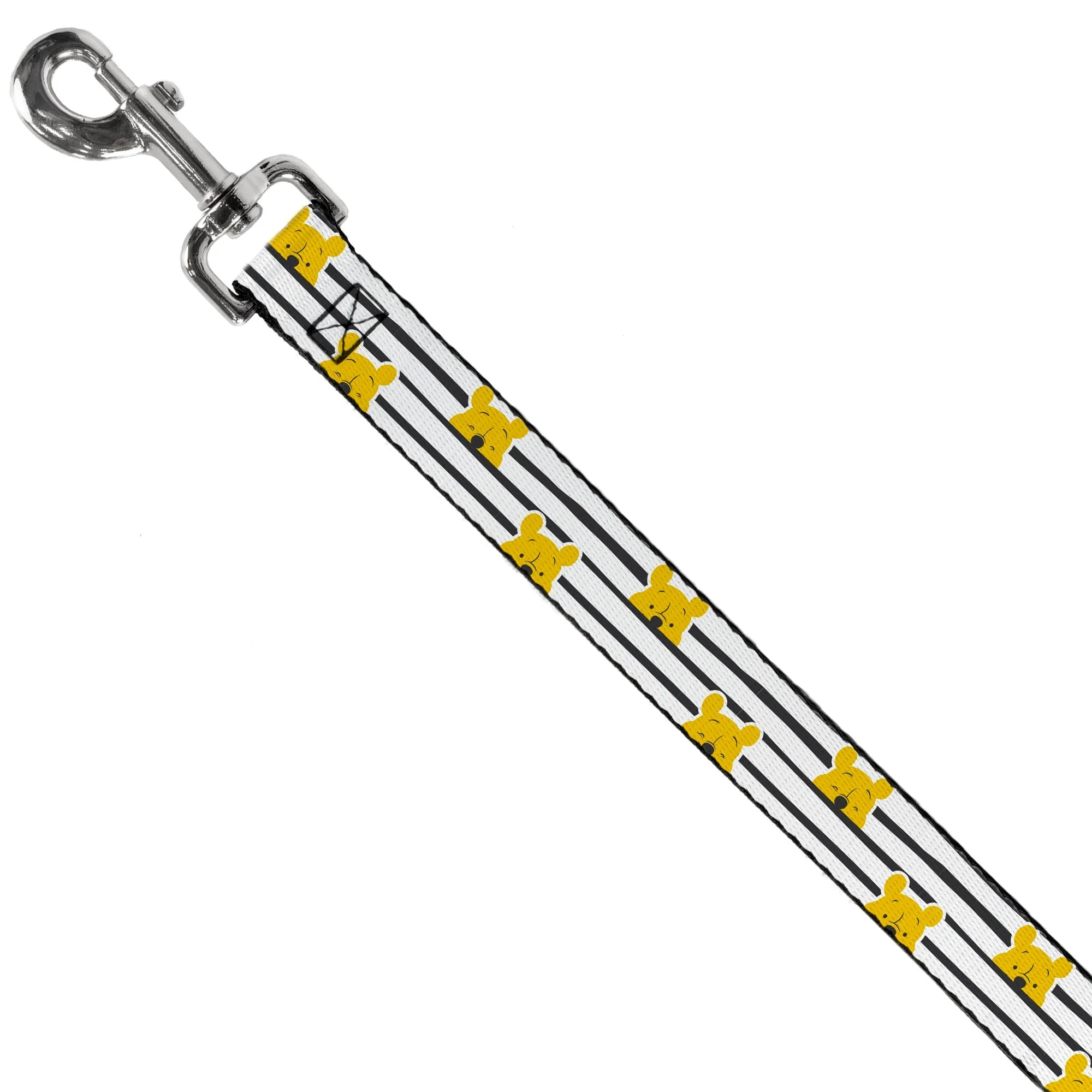 Dog Leash - Winnie the Pooh Peeking Poses Stripe White/Black - Image 2