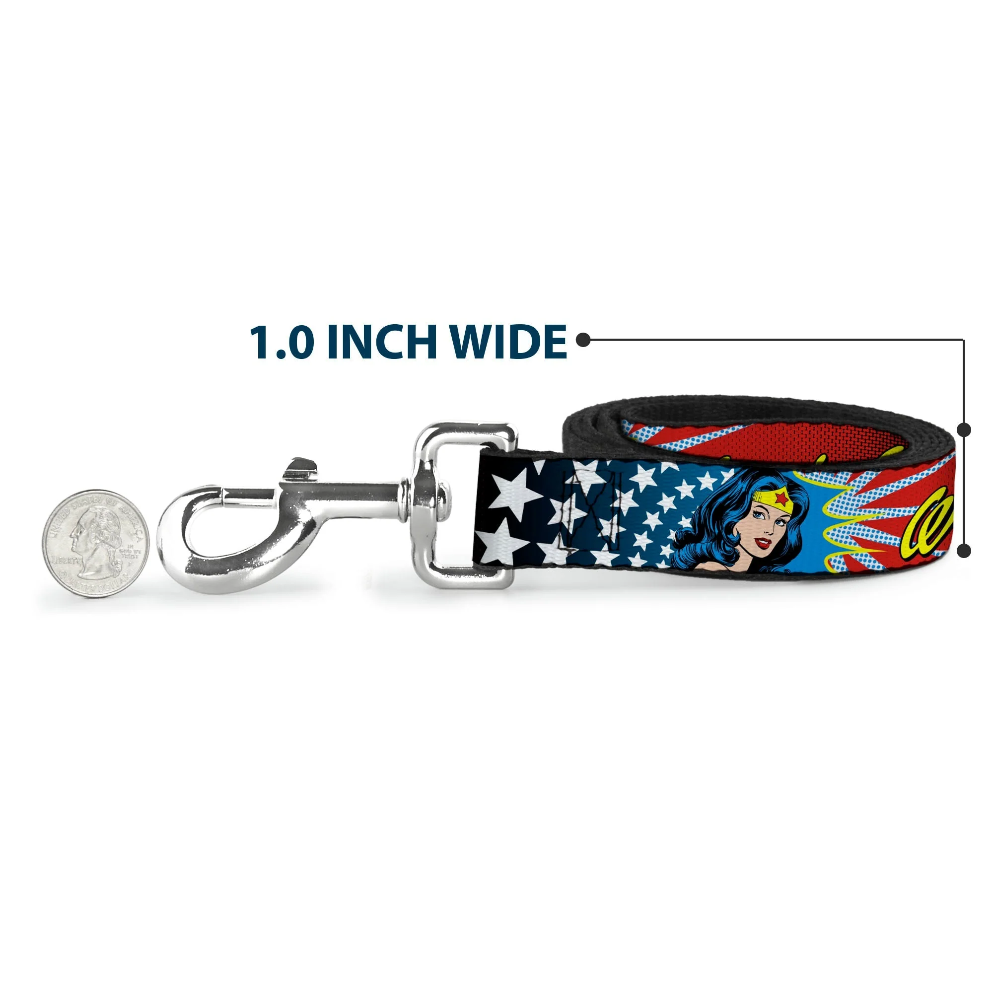 Dog Leash - Wonder Woman Face w/Stars - Image 5