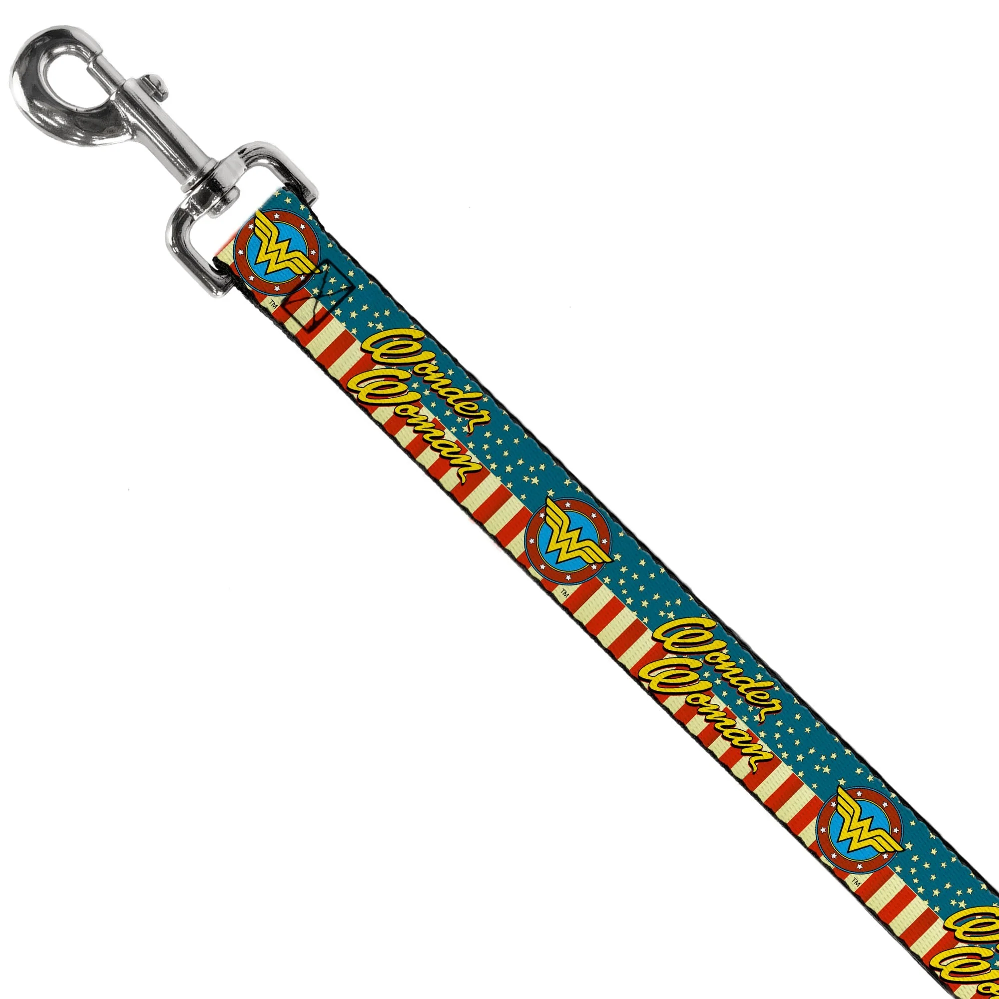 Dog Leash - WONDER WOMAN/Logo Americana Red/White/Blue/Yellow - Image 2