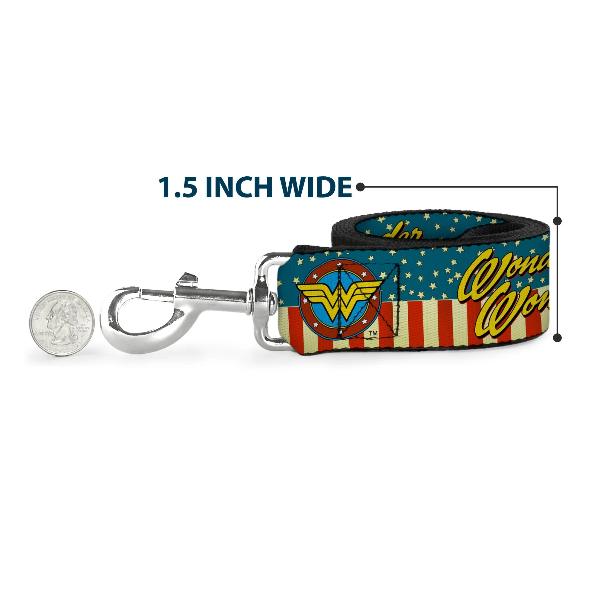 Dog Leash - WONDER WOMAN/Logo Americana Red/White/Blue/Yellow - Image 6
