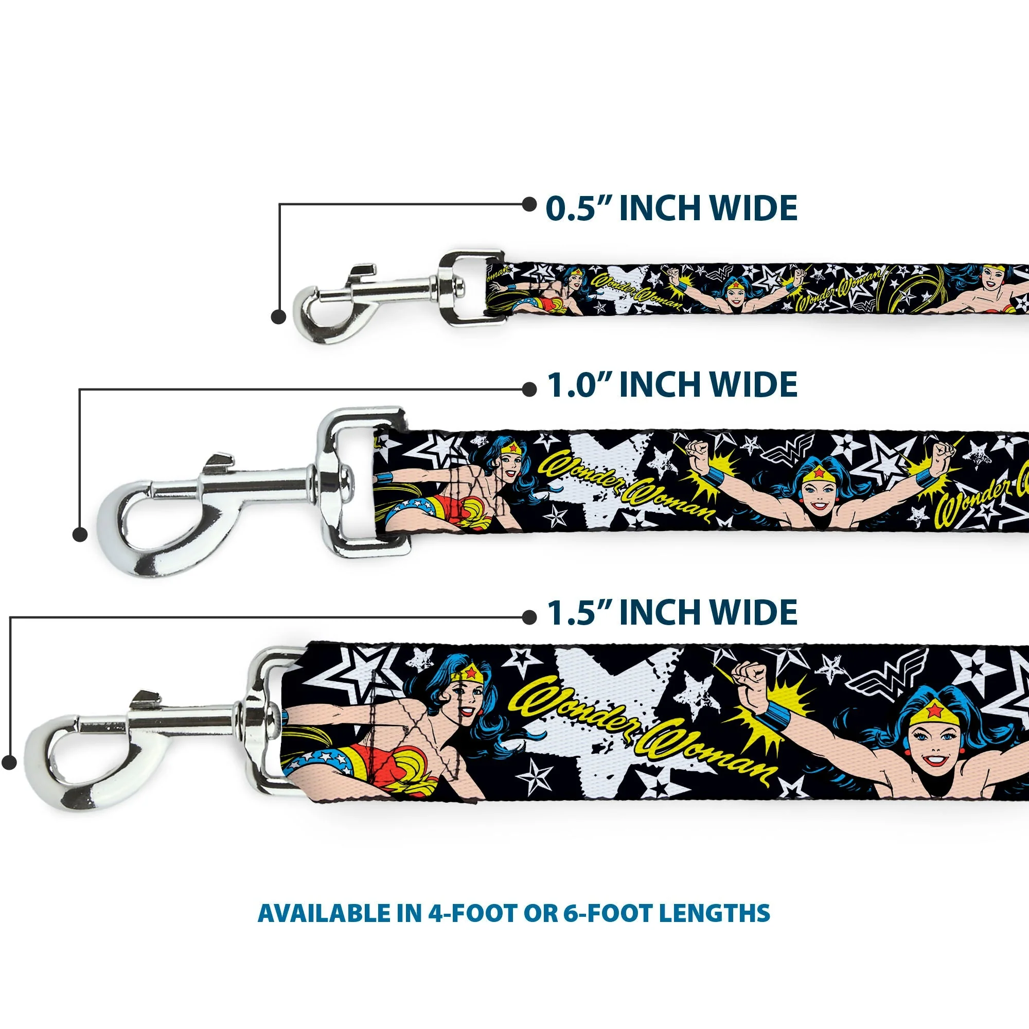 Dog Leash - Wonder Woman/StarsÃÂ Black/White - Image 3