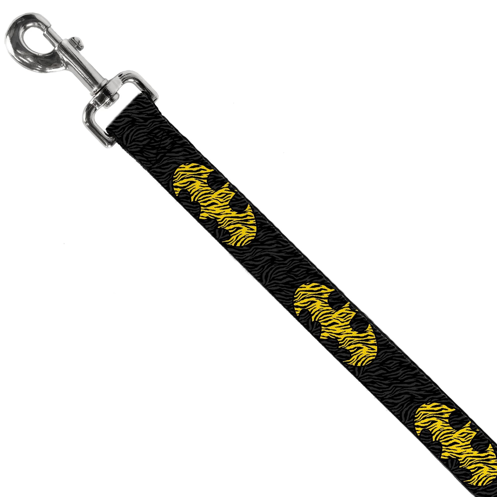 Dog Leash - Zebra Bat Signal Black/Gray/Yellow/Black - Image 2