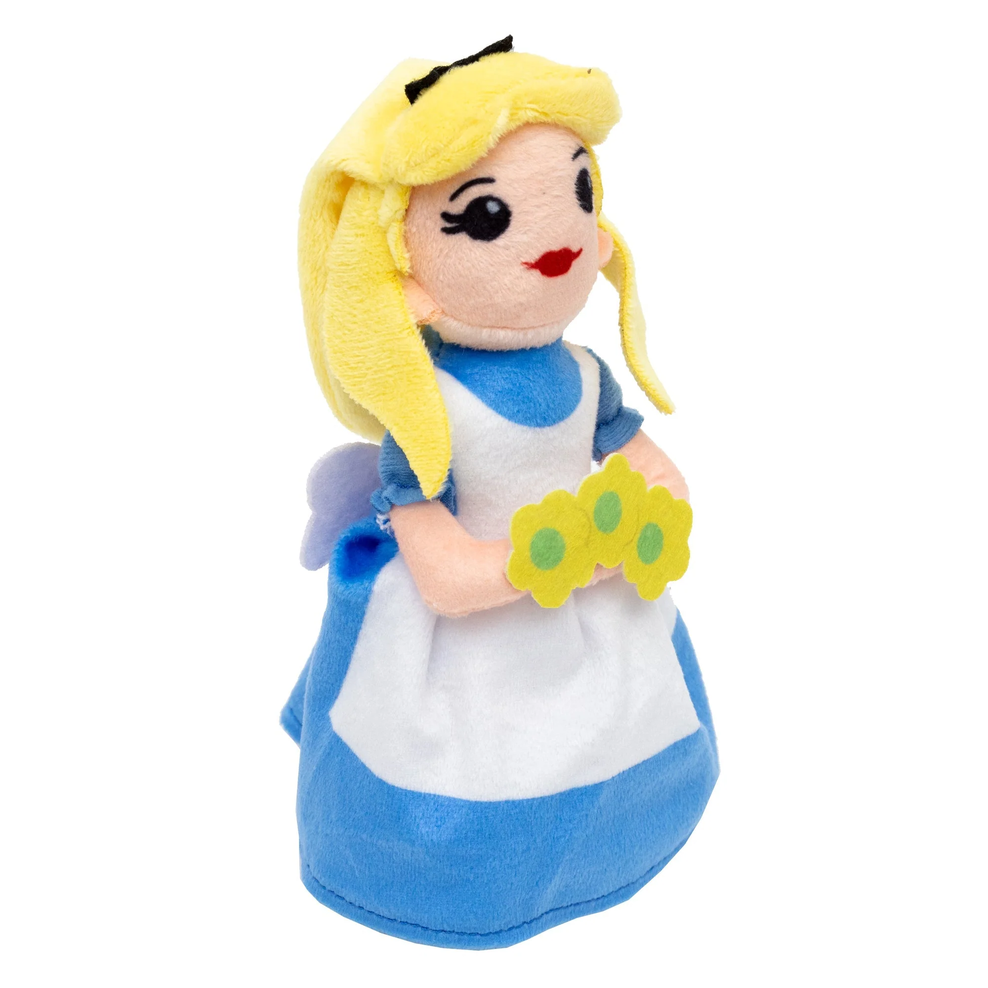 Dog Toy Squeaker Plush - Alice in Wonderland with Flowers Full Body Pose - Image 2