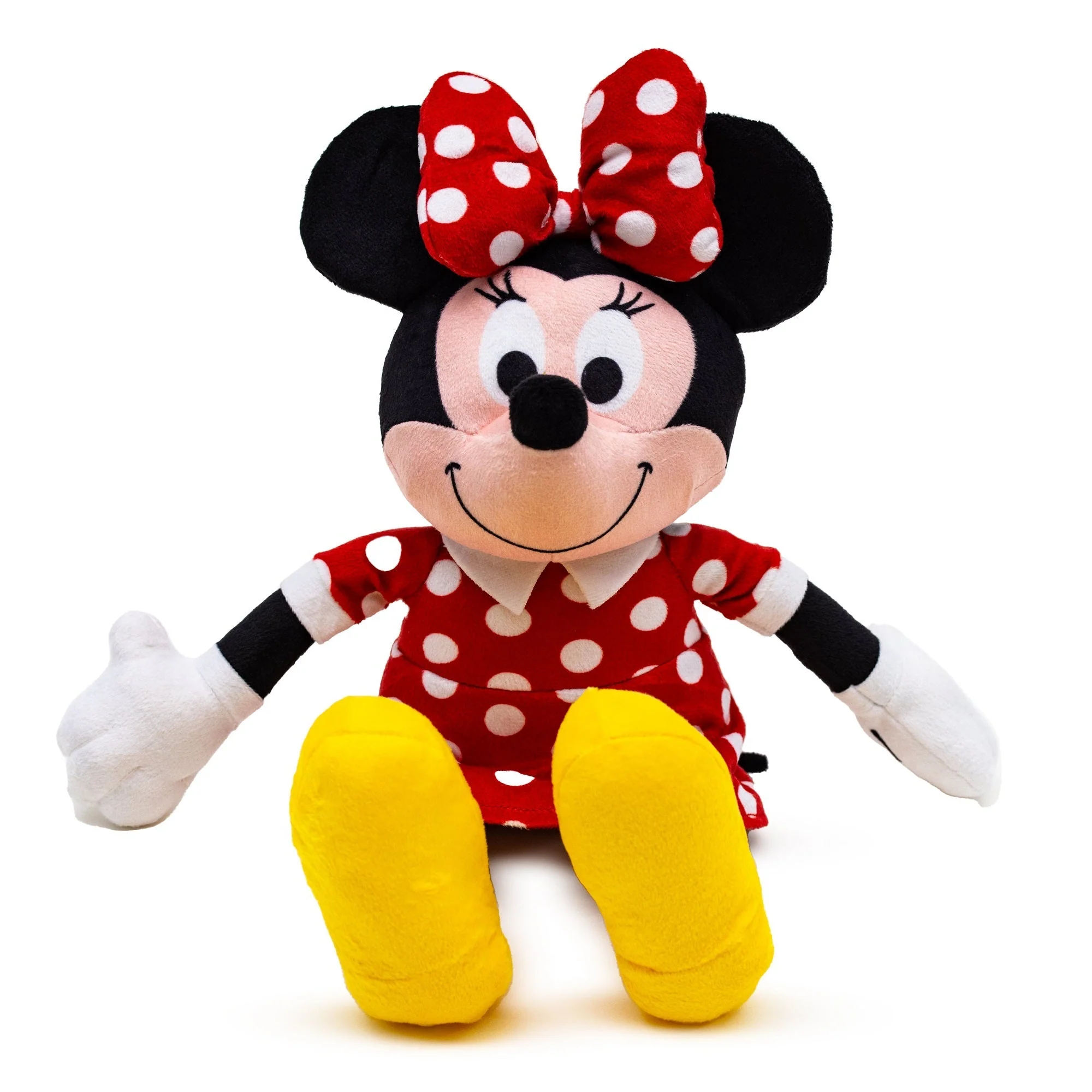 Dog Toy Squeaker Plush - Disney Minnie Mouse Smiling Sitting Pose