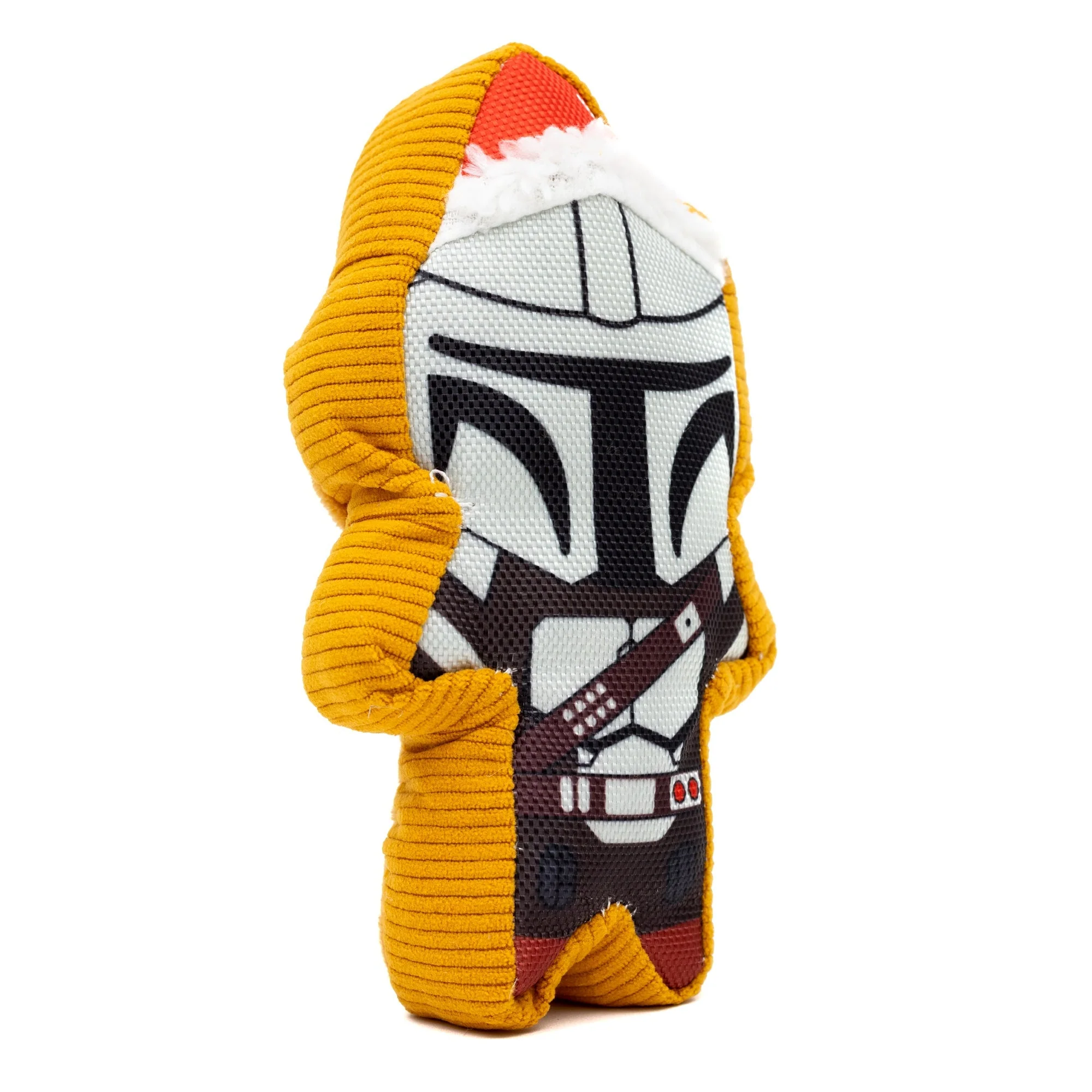 Dog Toy Squeaker Plush - Star Wars Holiday Mandalorian Santa Cookie Replica - Image 2