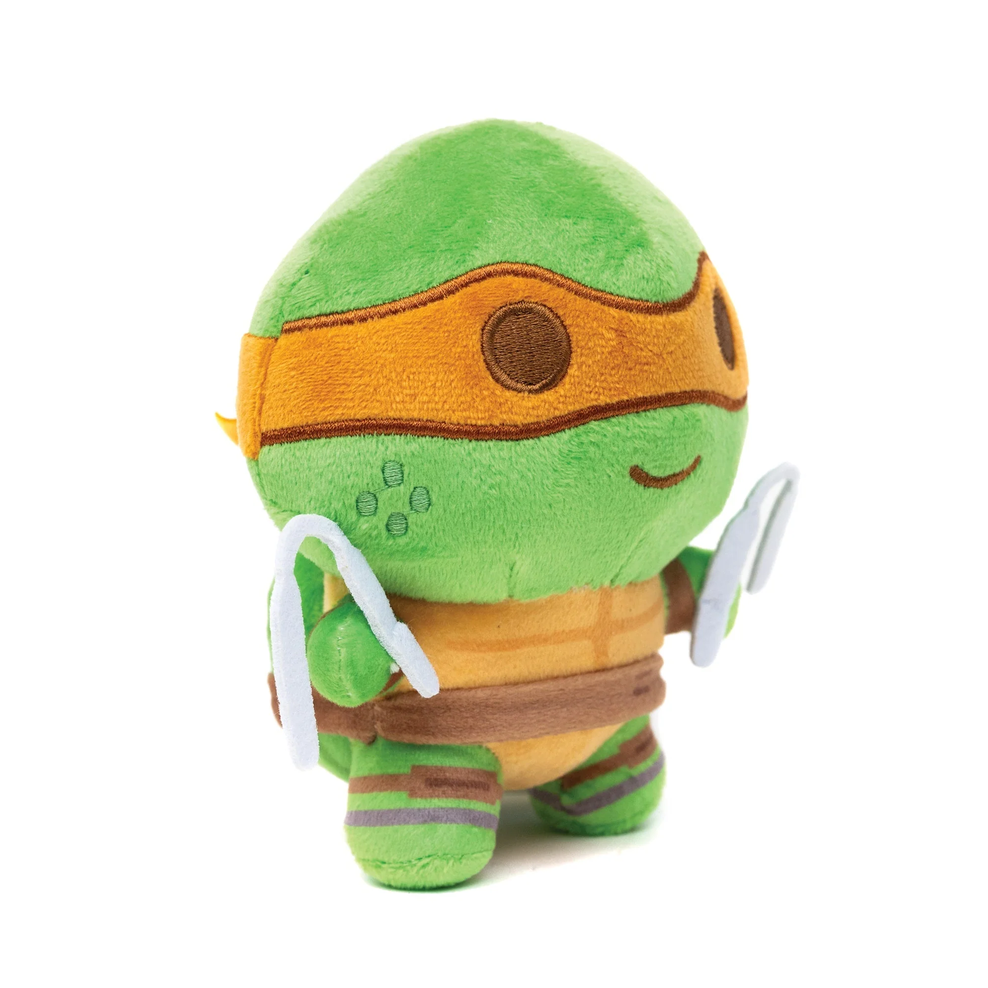 Dog Toy Squeaker Plush - Teenage Mutant Ninja Turtles Michelangelo Full Body Nunchucks Pose Orange - Image 2