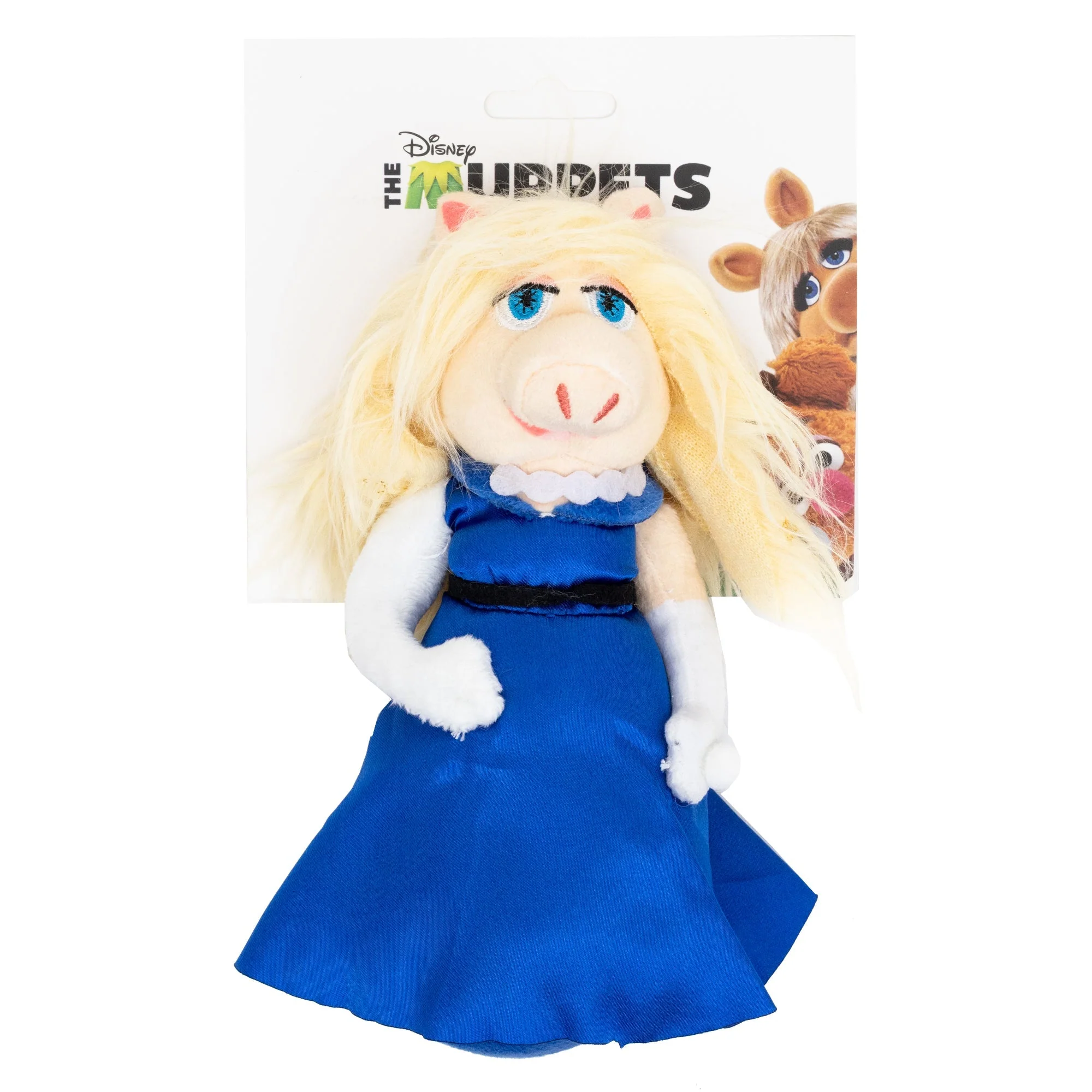 Dog Toy Squeaker Plush - The Muppets Miss Piggy Blue Gown Full Body Pose - Image 3