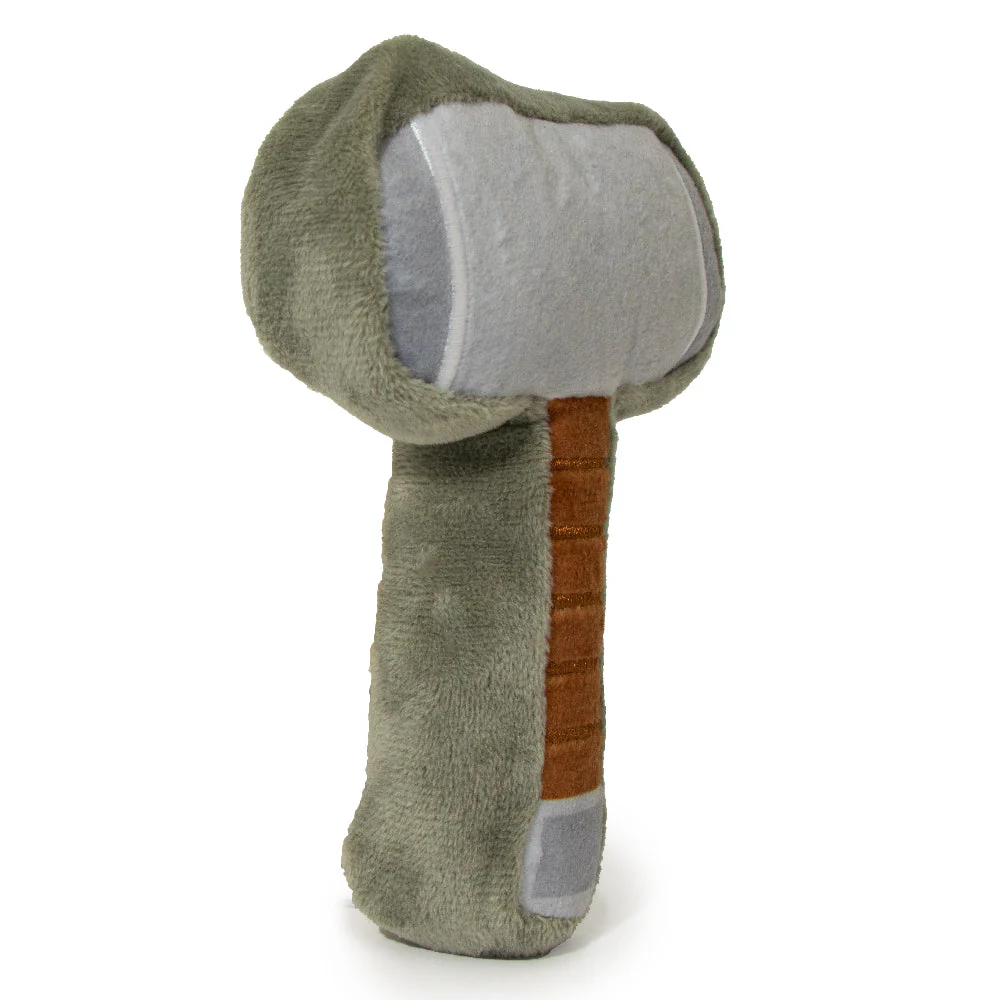 Dog Toy Squeaker Plush - Thors Hammer Grays Browns - Image 2