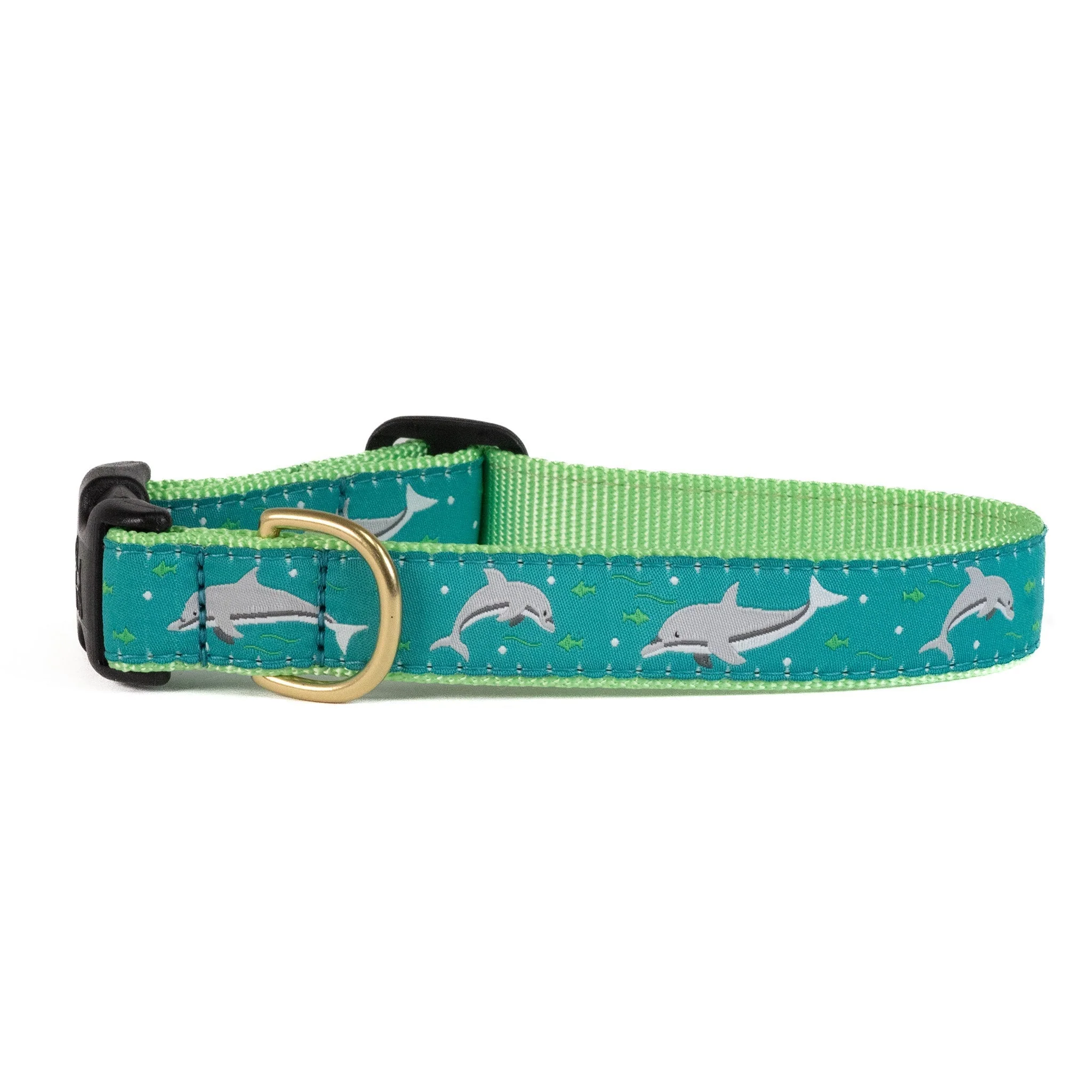 Up Country Dolphin Cast Brass Dog Collar