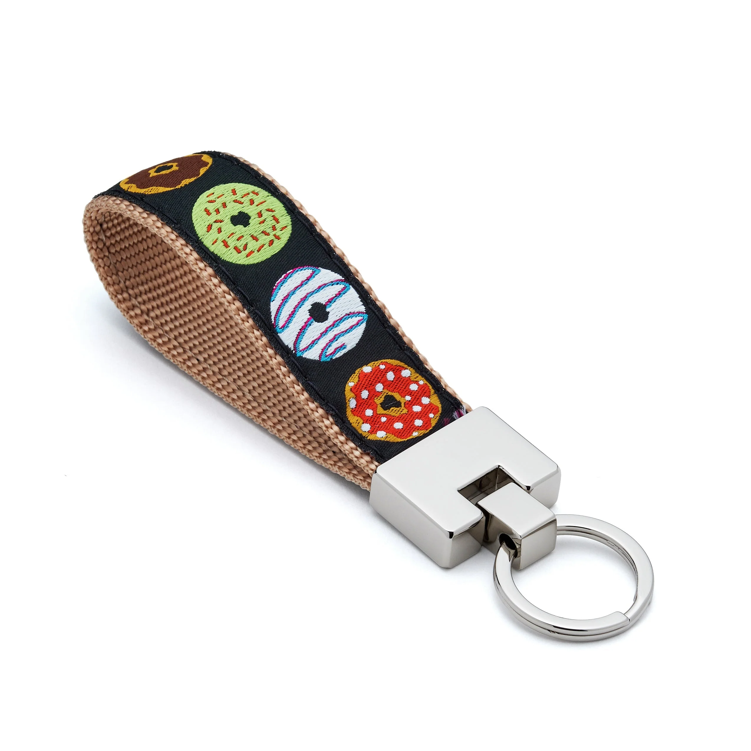 Up Country Donuts Cast Brass Key Ring