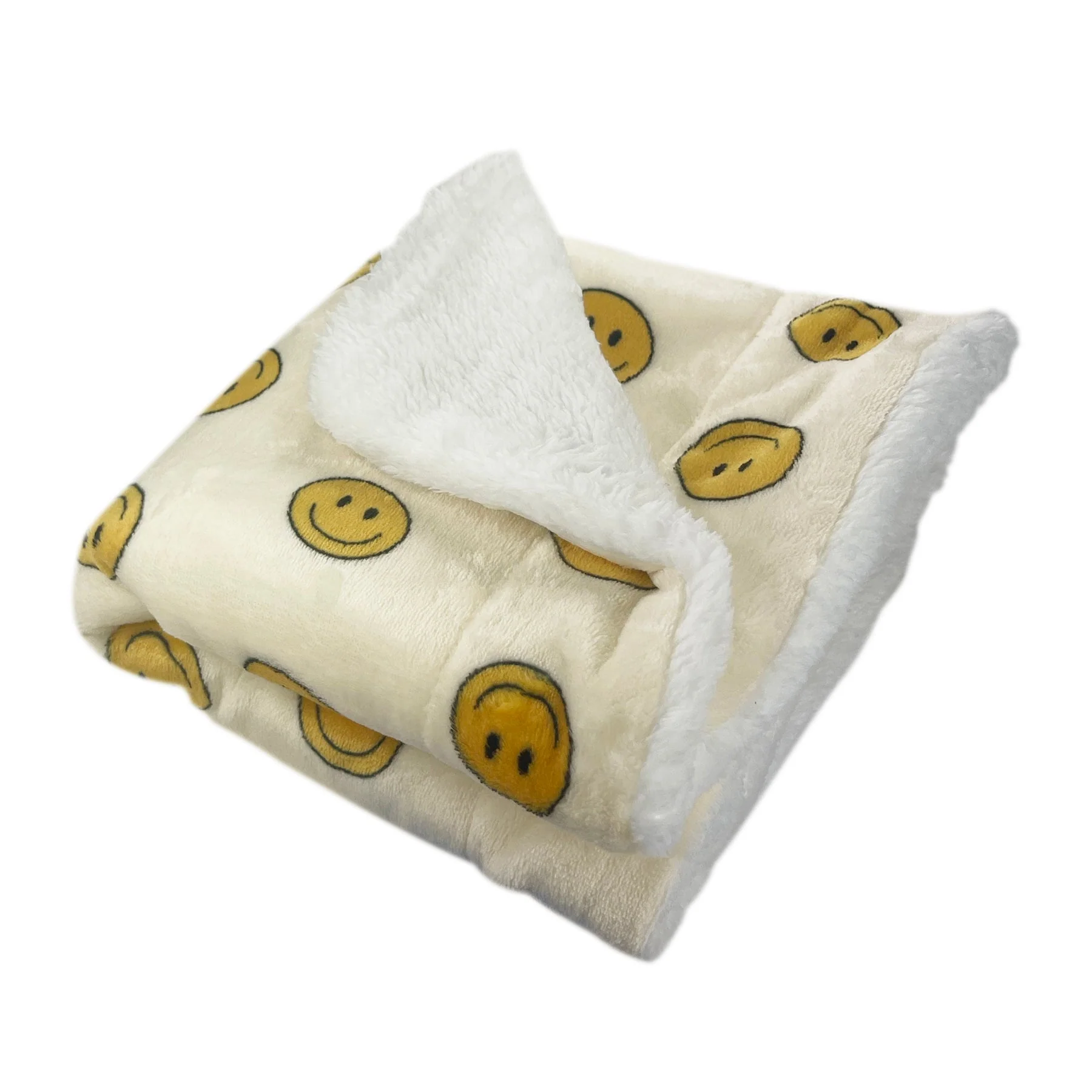 Double Layered Ultra Plush Happy Face Blanket - Image 4