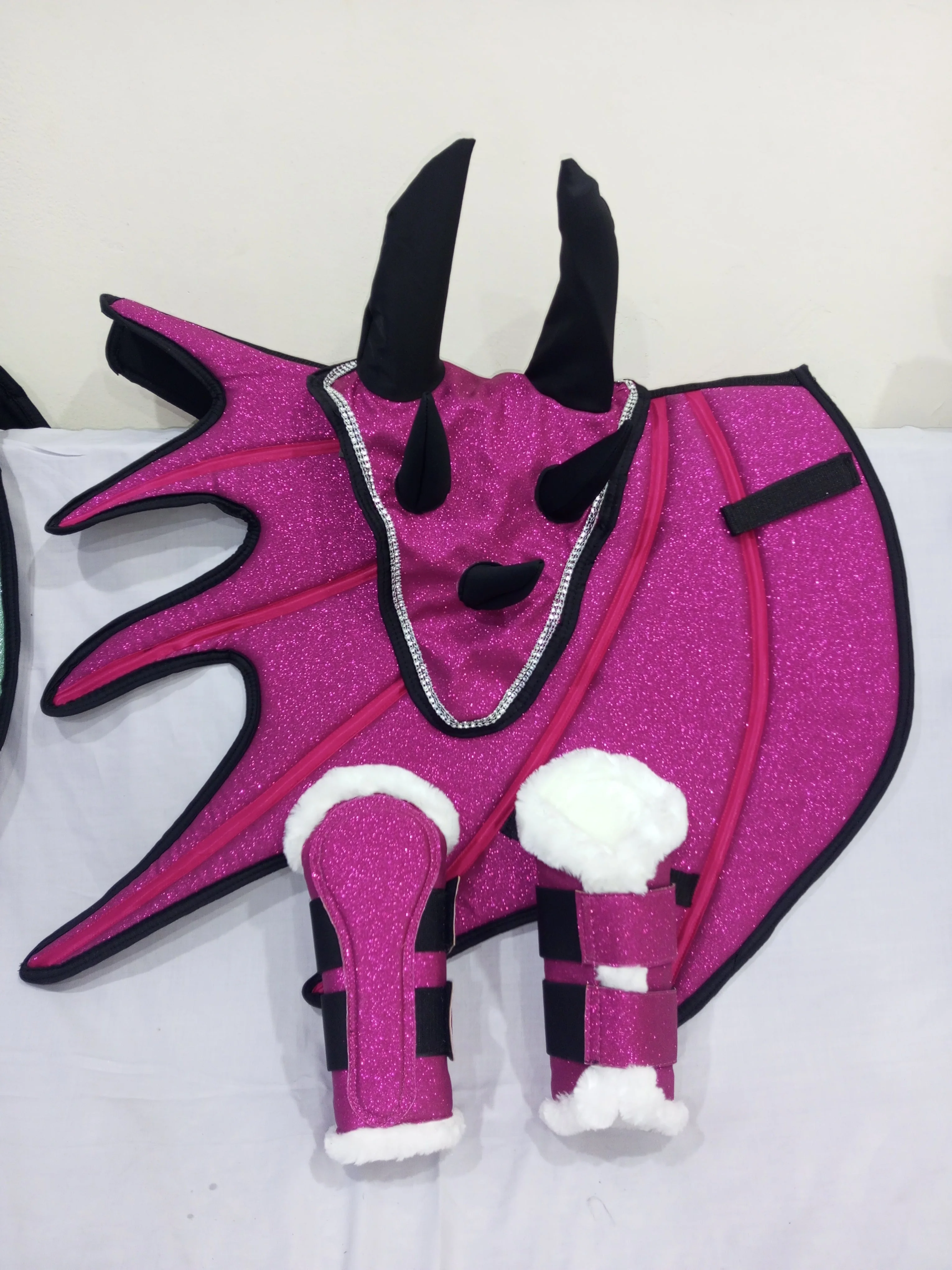 Dragon Saddle Pad Set of 3: Handmade Fantasy Equestrian Gear - Image 4
