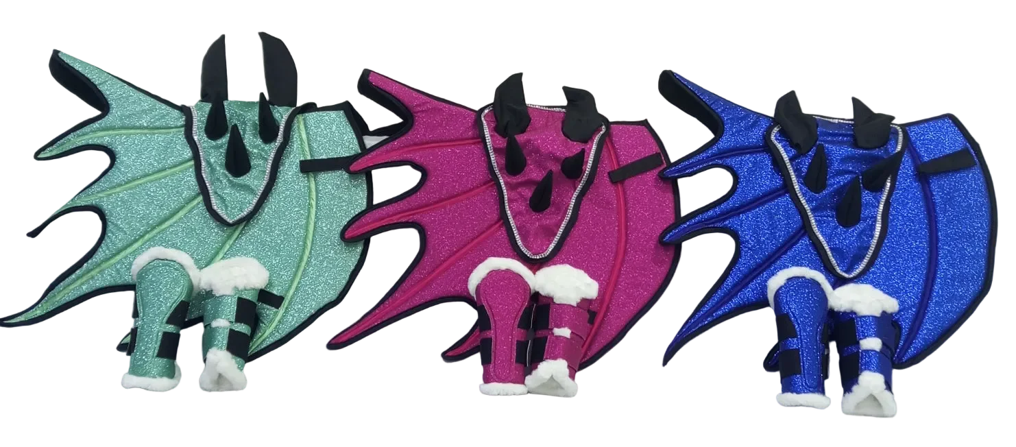 Dragon Saddle Pad Set of 3: Handmade Fantasy Equestrian Gear - Image 6