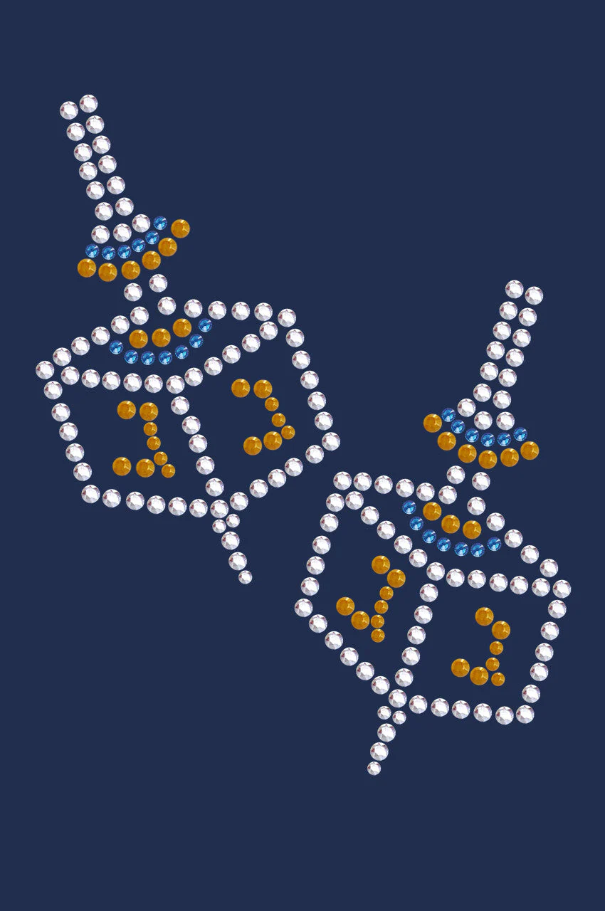 Dreidel Blue & Gold (Small)- Bandanna - Image 12