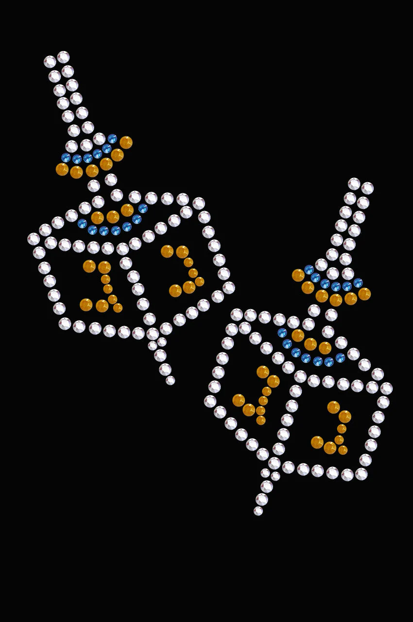 Dreidel Blue & Gold (Small)- Bandanna - Image 2