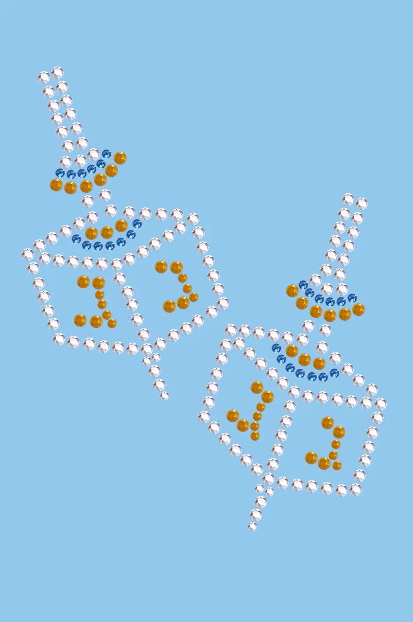Dreidel Blue & Gold (Small)- Bandanna - Image 6