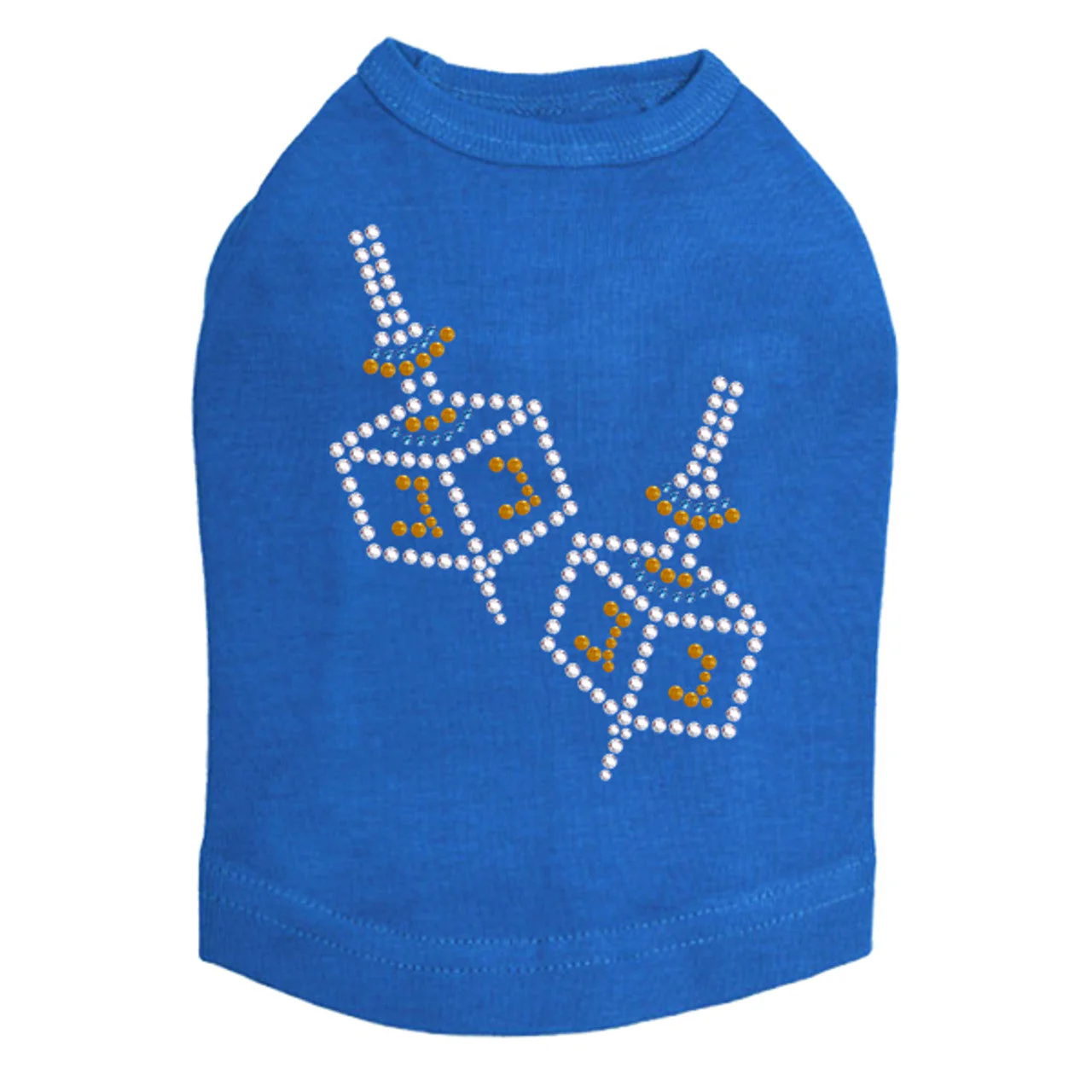Dreidel - Small (Blue, Silver, & Gold) - Dog Tank - Image 2