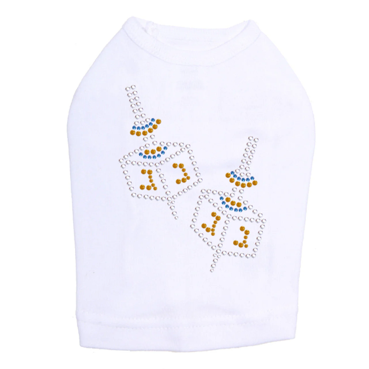 Dreidel - Small (Blue, Silver, & Gold) - Dog Tank - Image 7