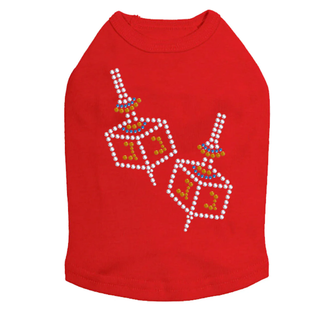 Dreidel - Small (Blue, Silver, & Gold) - Dog Tank - Image 8