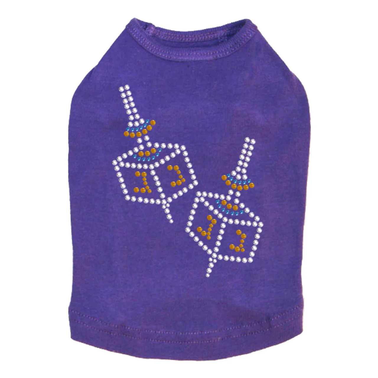 Dreidel - Small (Blue, Silver, & Gold) - Dog Tank - Image 9