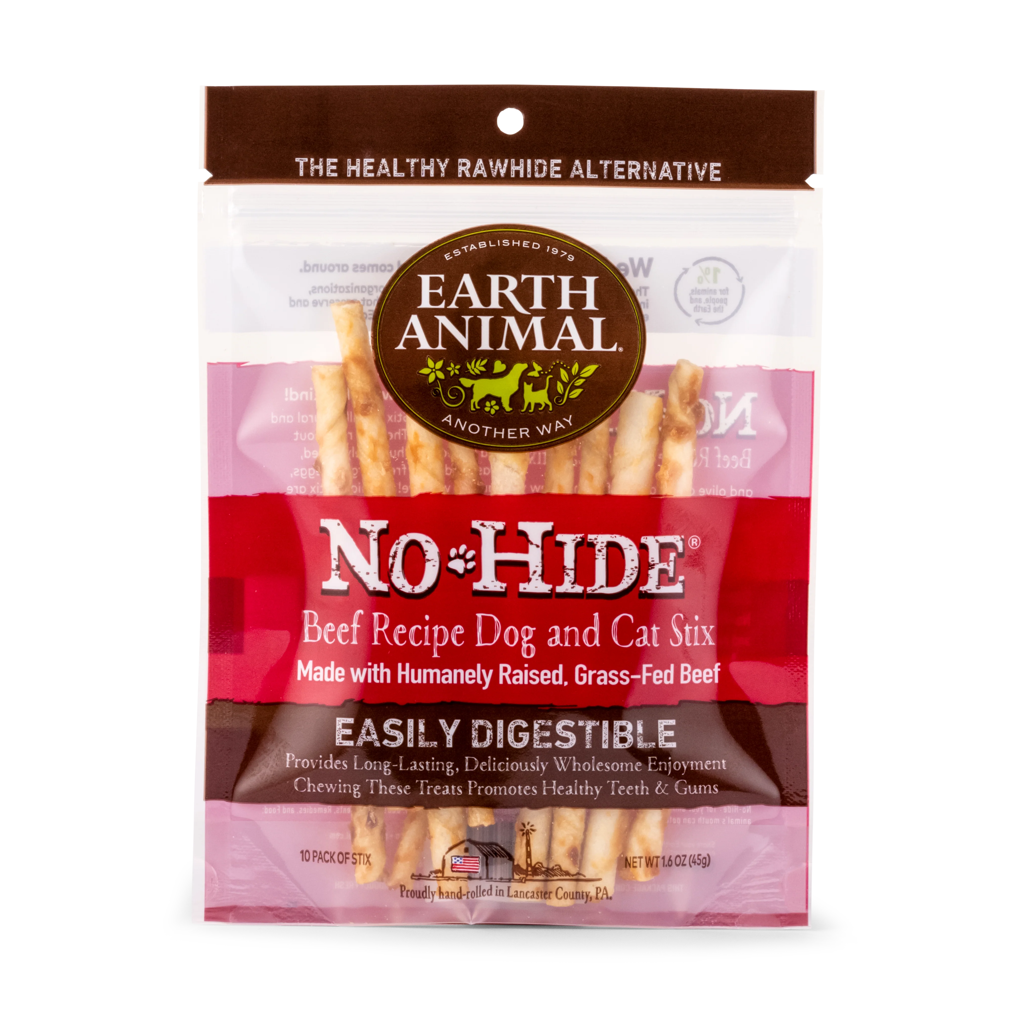 Earth Animal No Hide Beef Pet Stix (10pk) (1.6oz)