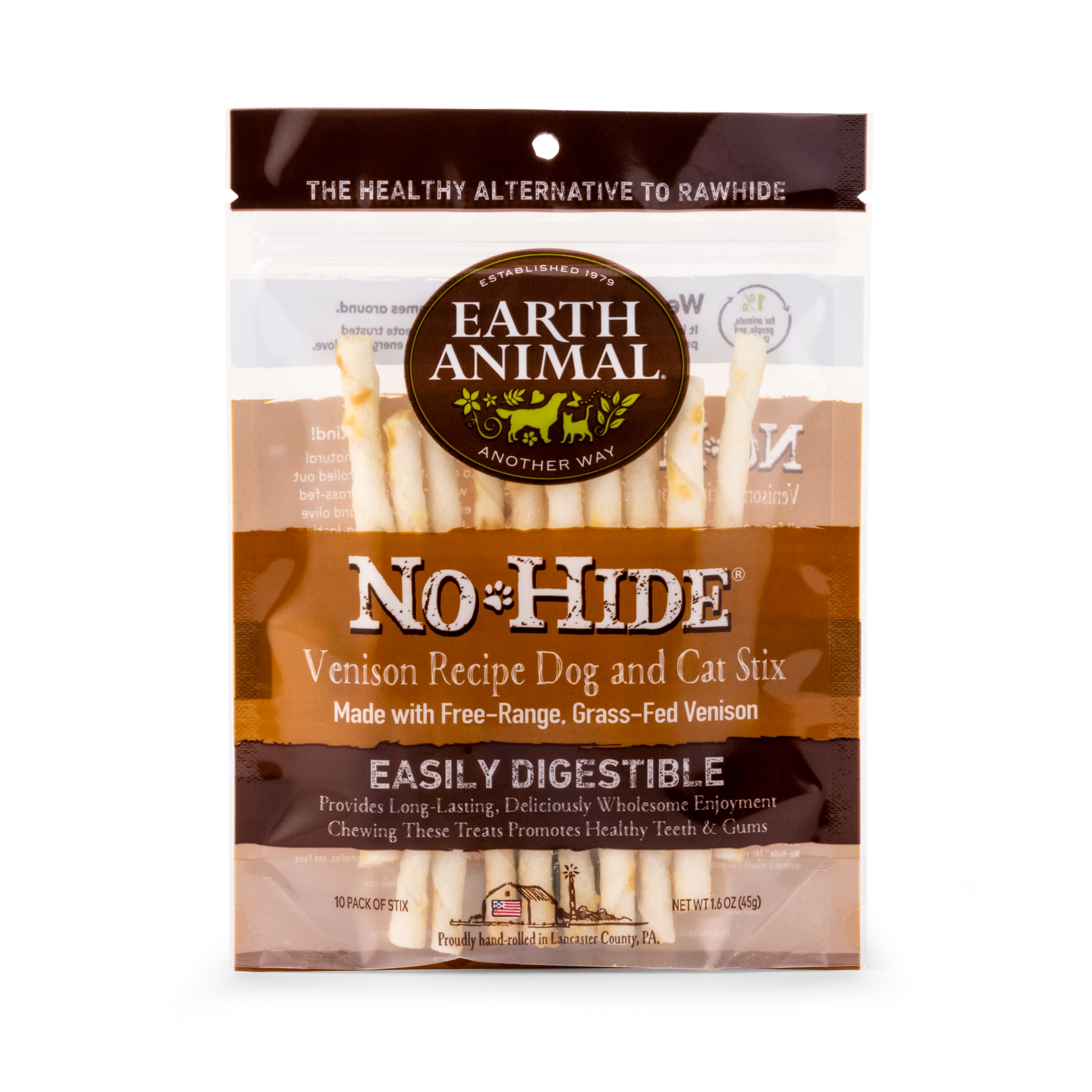 Earth Animal No Hide Venison Pet Stix (10pk) (1.6oz)