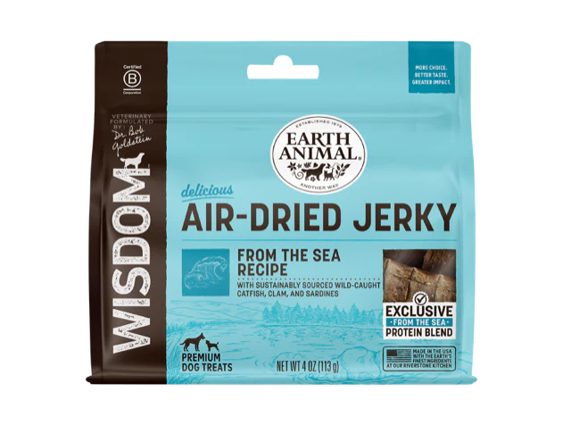 Earth Animal Wisdom Air Dried From The Sea Jerky Dog Treats (4oz)