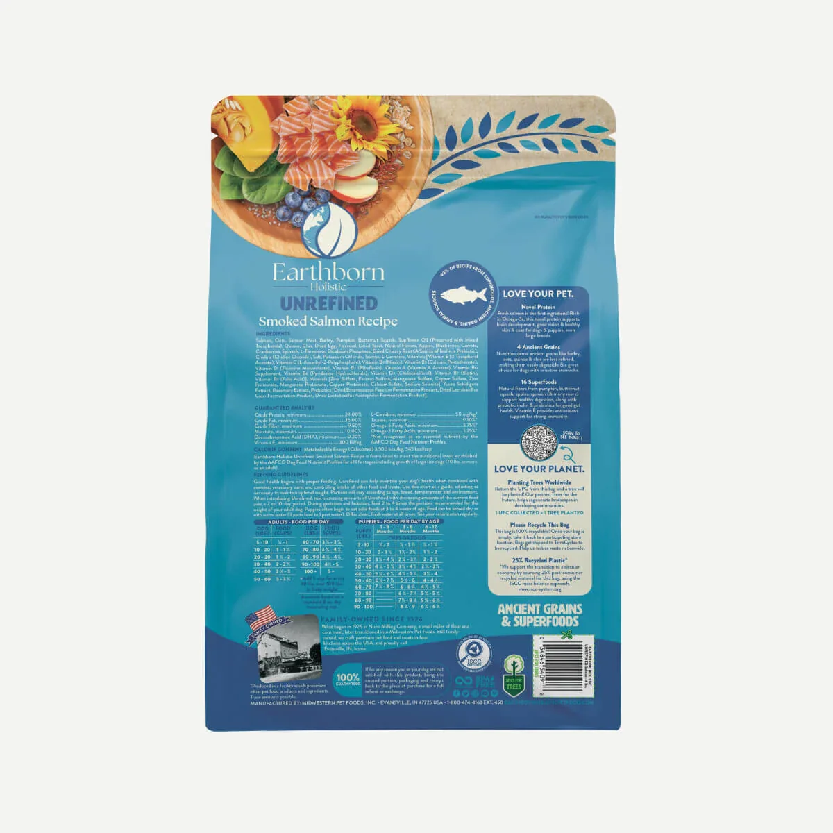 Earthborn All Life Stages Unrefined Ancient Smoked Salmon Dry Dog Food - Image 2