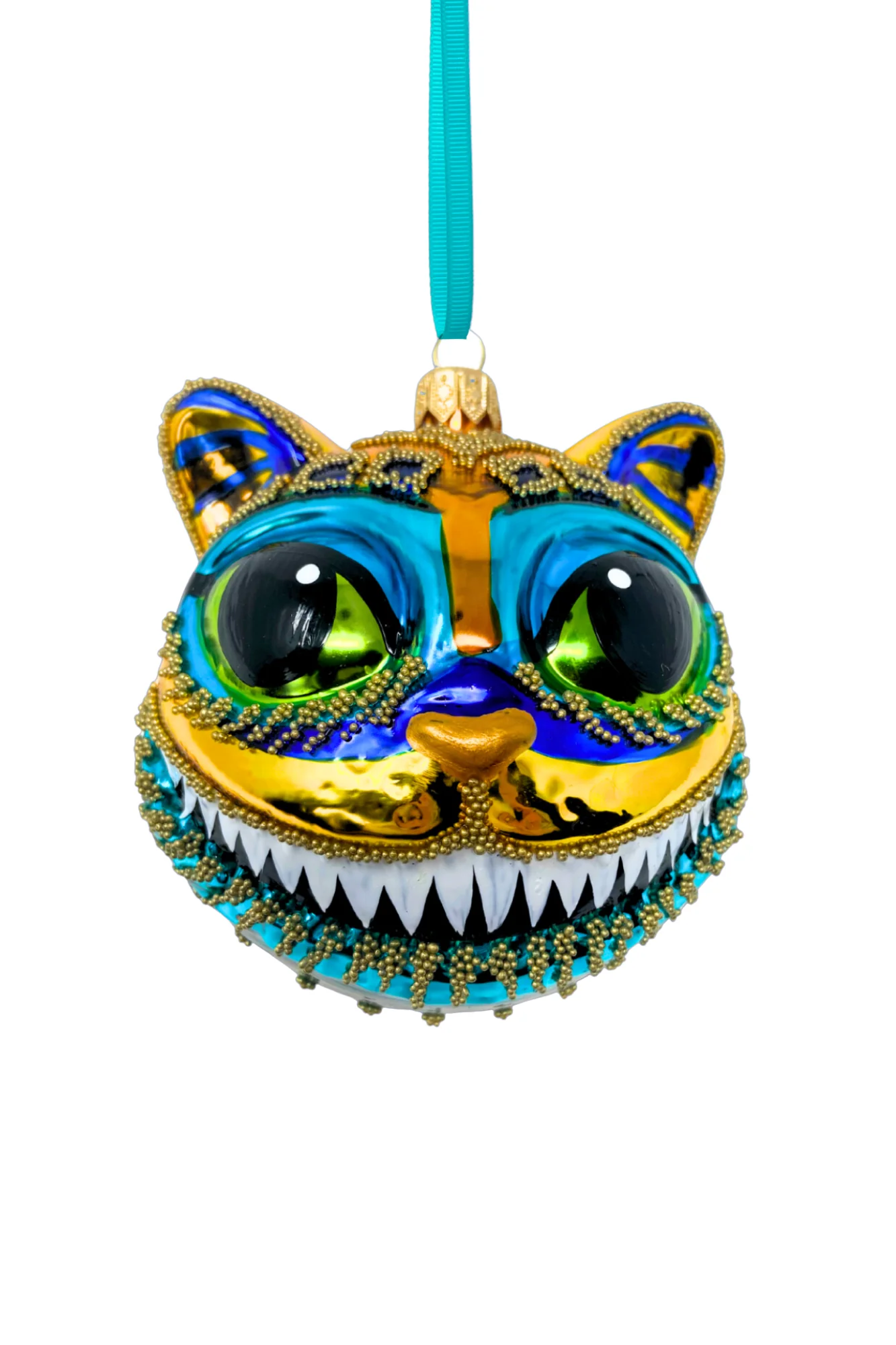 Egyptian Cheshire Cat Glass Ornament - Image 2