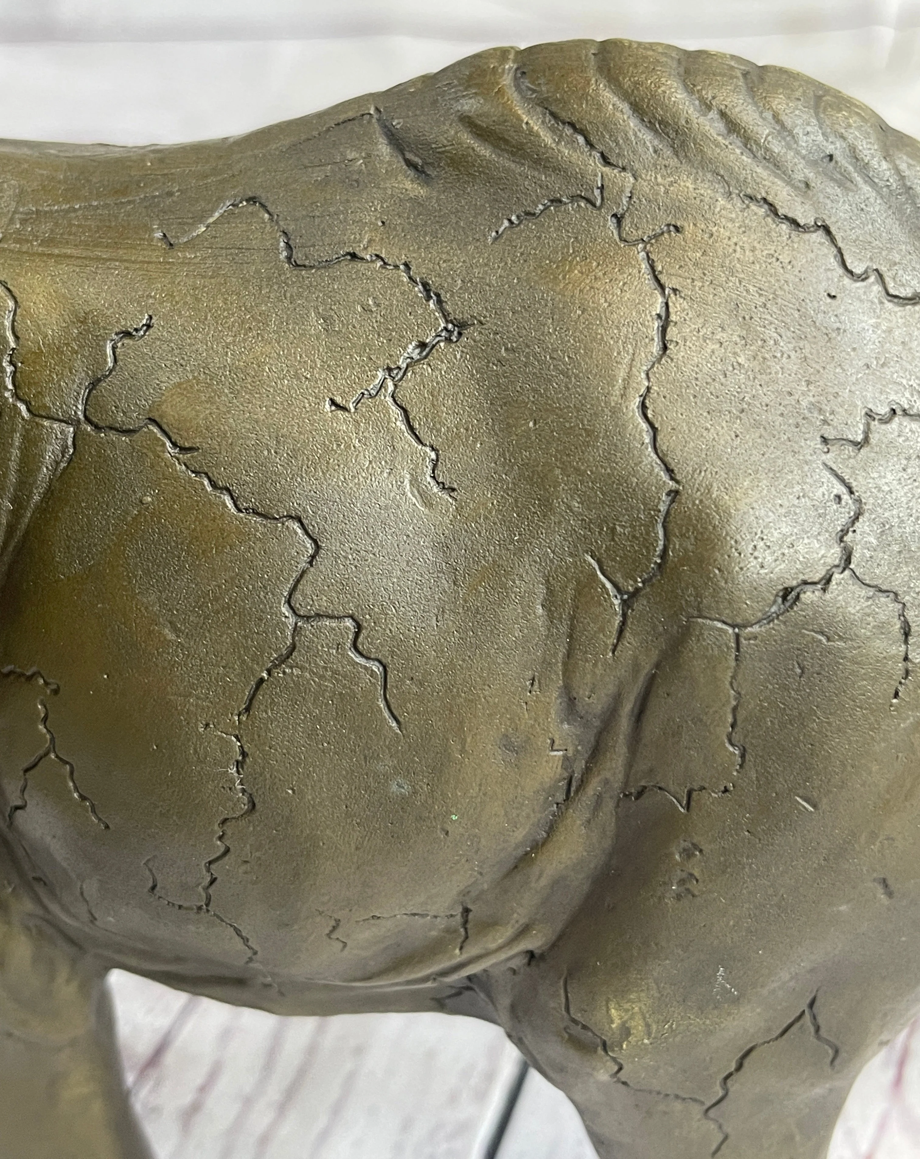 Elephant Bronze Metal Figurine Figure Sculpture Decor 11" x 13" - Image 8