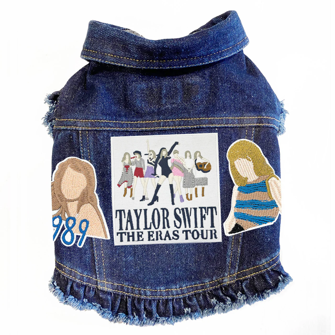 Eras Tour Swiftie inspired Denim Dog Jacket - Image 2