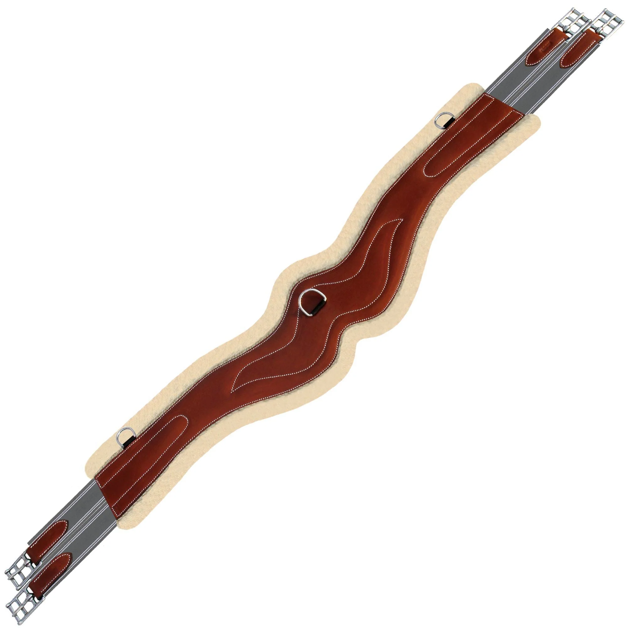 ExionPro AdaptLine Wave Over Lay Girth - Grey Elastic with White Lines - Image 8