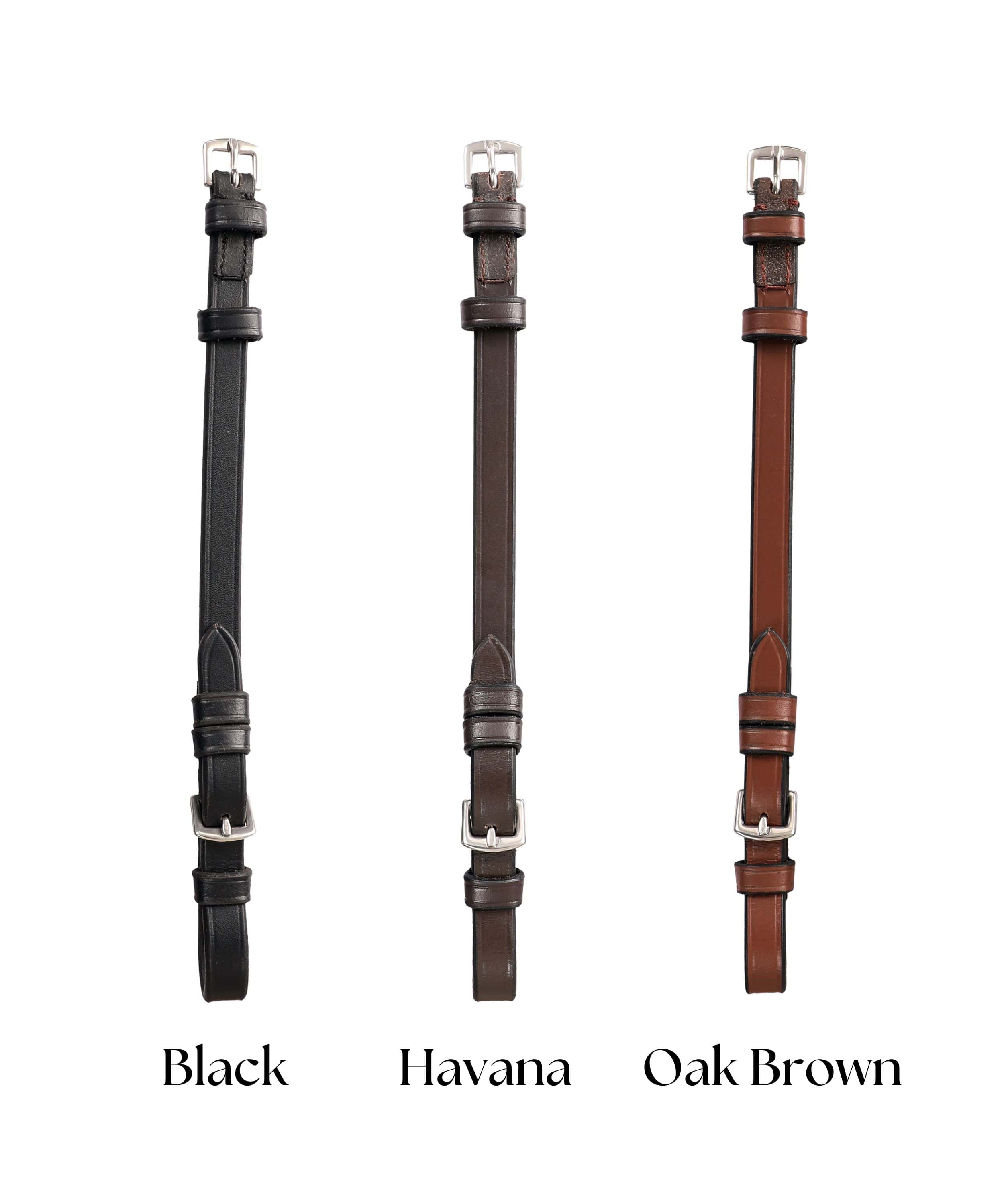 ExionPro Bridle Cheek Pieces With Buckle Fastening - Matching Stitching - Image 9