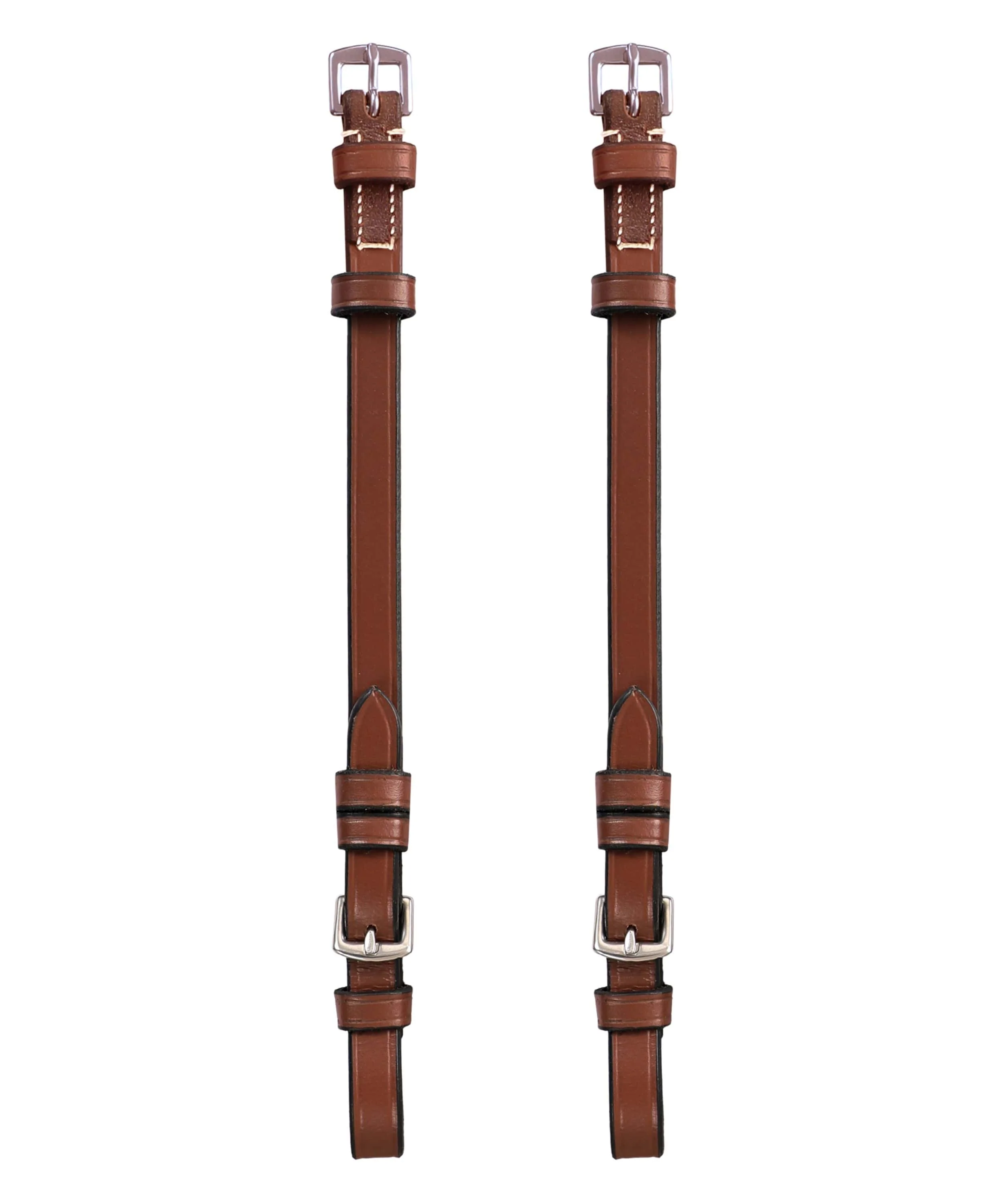ExionPro Bridle Cheek Pieces With Buckle Fastening - White Stitching - Image 3