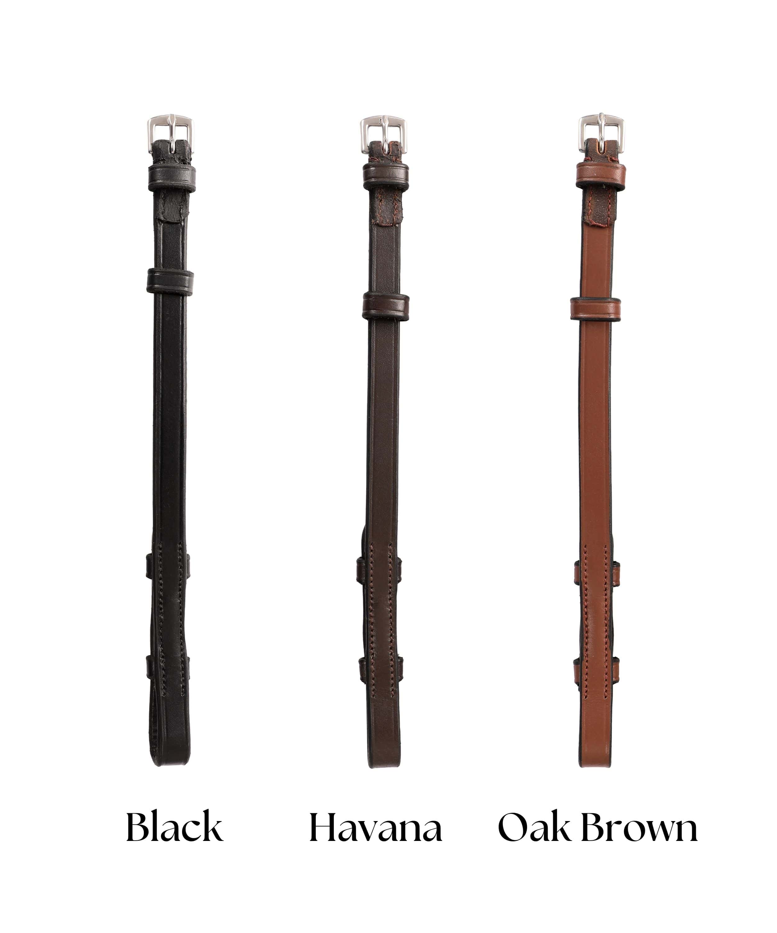 ExionPro Bridle Cheek Pieces With Hook Fastening - Matching Stitching - Image 9