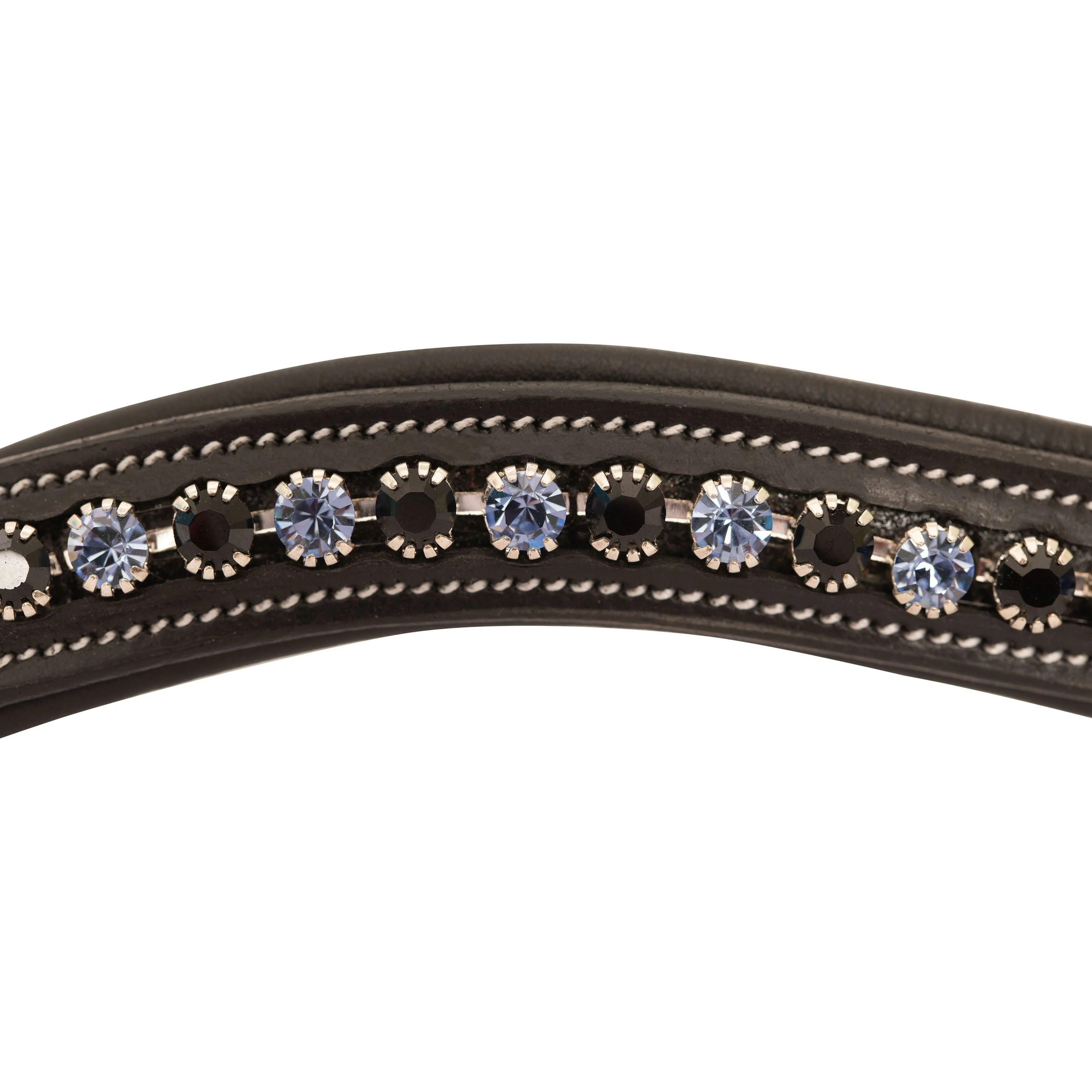 ExionPro Designer Black & Turquoise Blue Crystal Browband - Image 2
