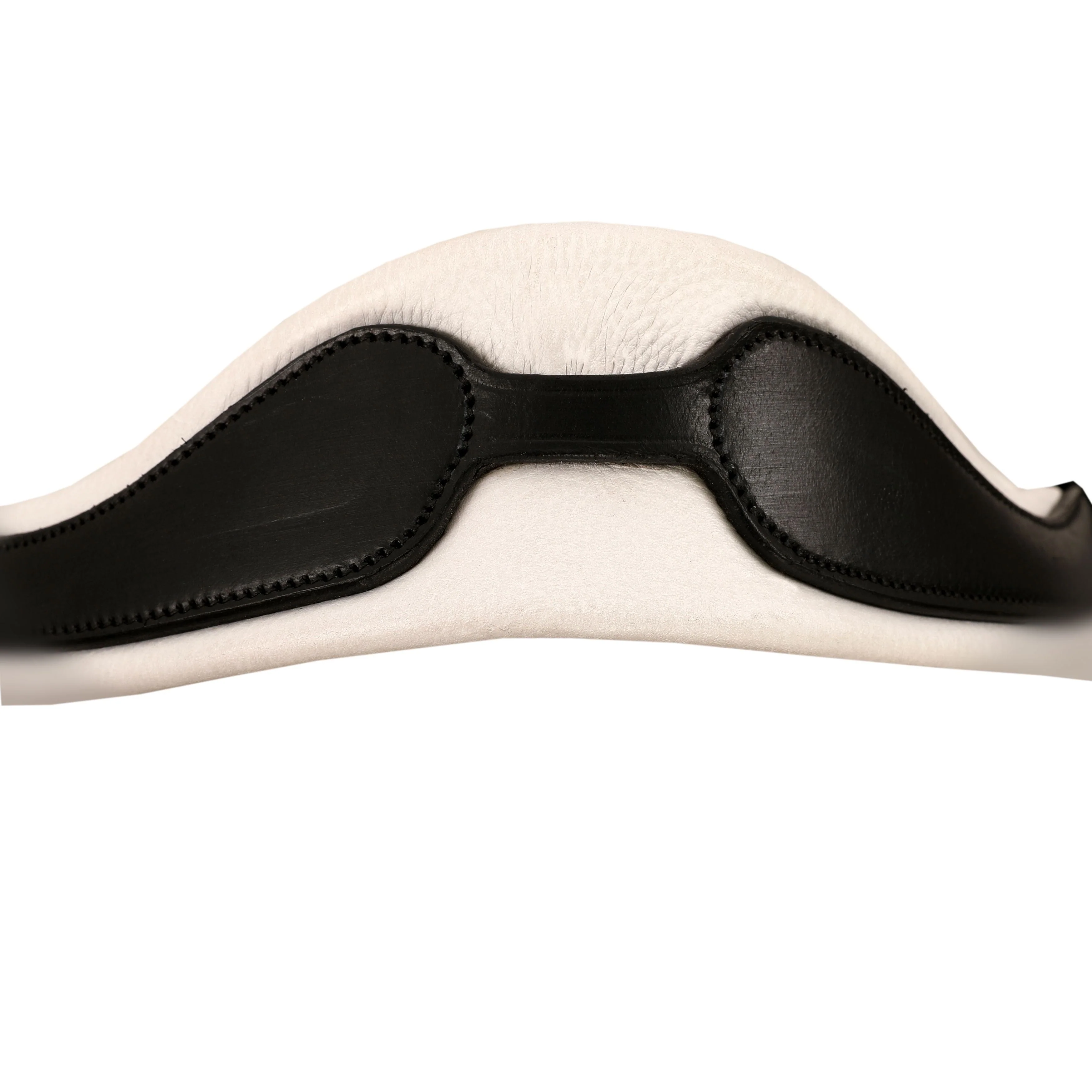 ExionPro Dressage Anti-Pressure Raised Comfort White Padded Clear Bling Bridle - Image 2