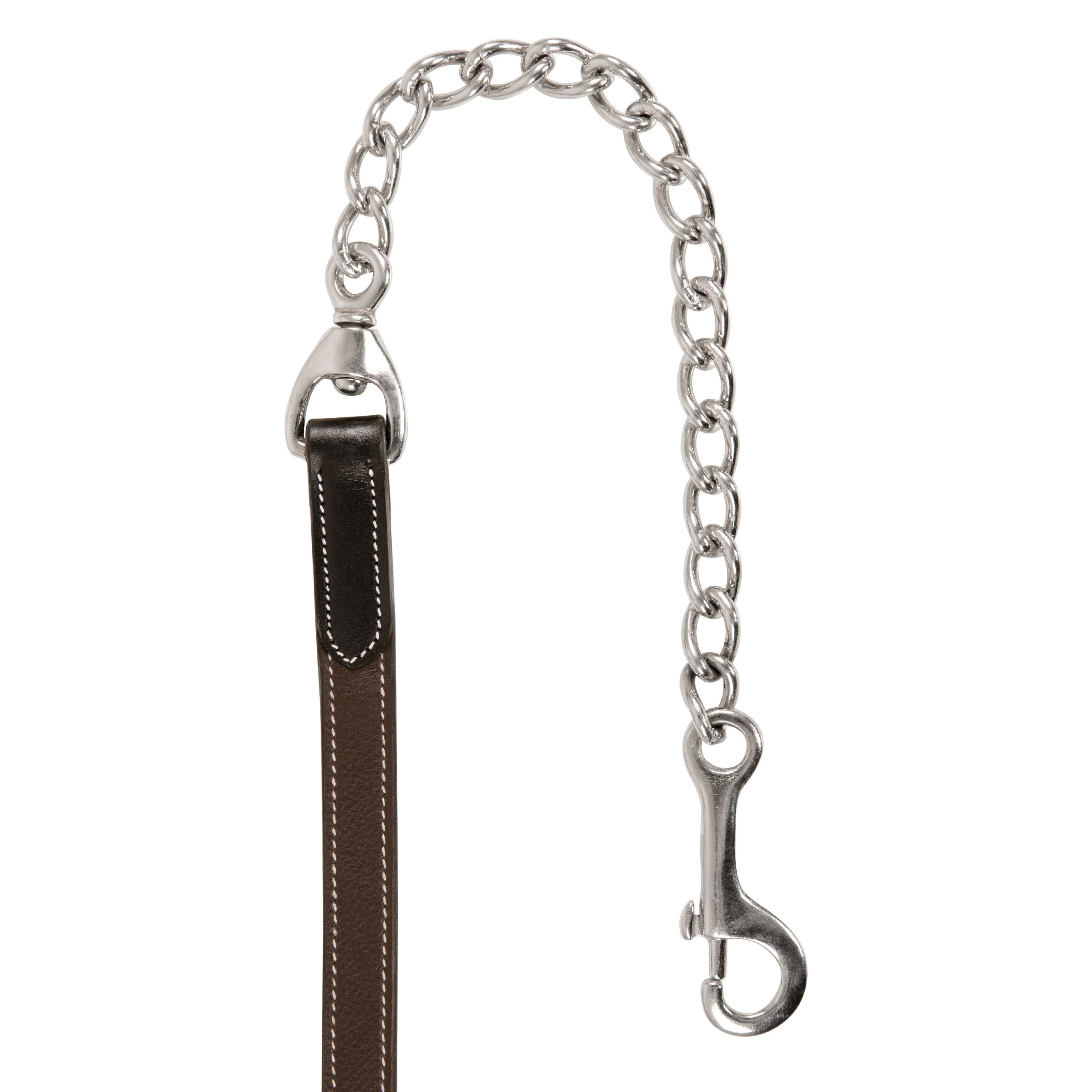ExionPro Duo-Tone Leather Lead with Chain - Havana - Image 2