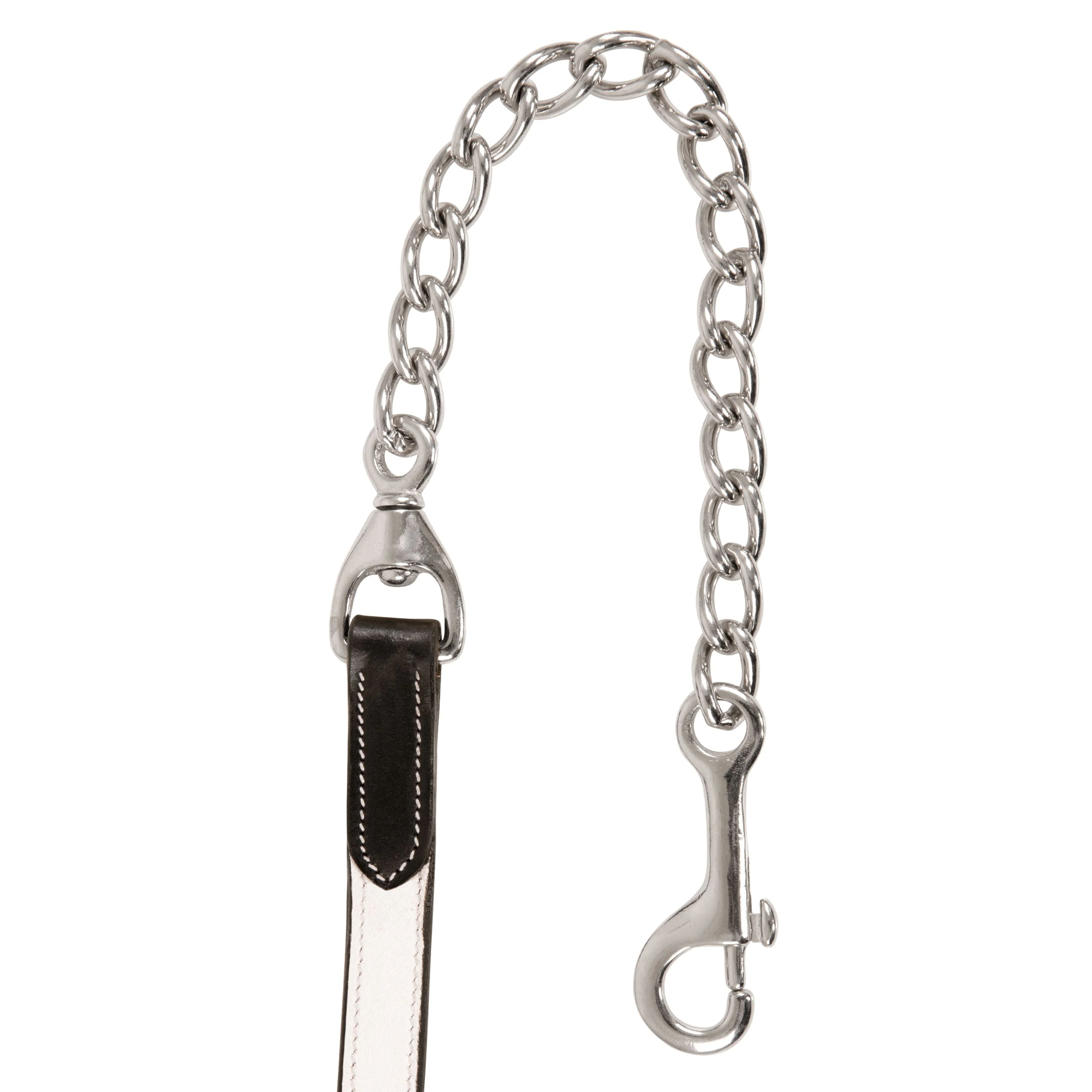ExionPro Duo-Tone Leather Lead with Chain - White - Image 2