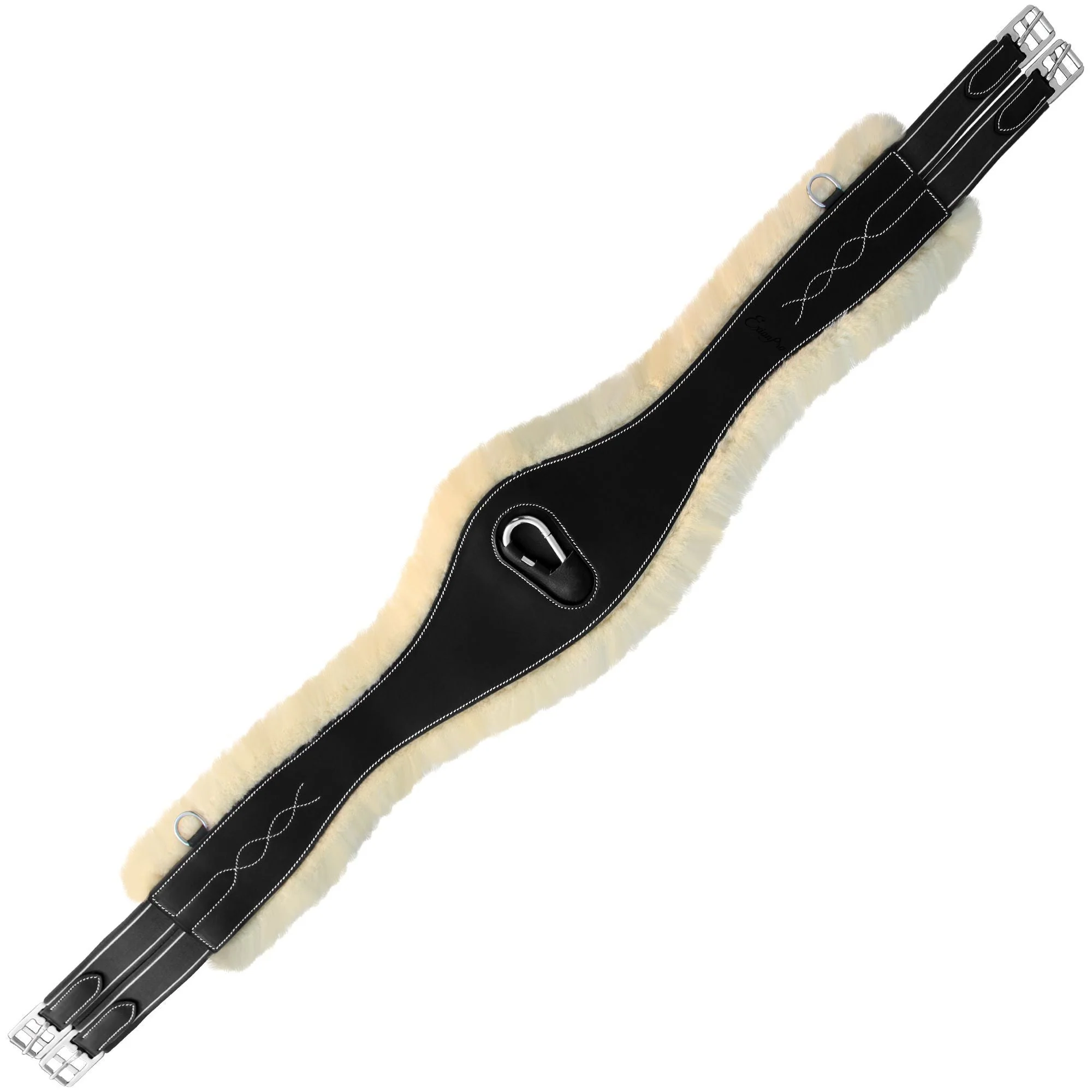 ExionPro Fancy Stitched Snap Over Lay Girth - Matching Elastic - Image 2