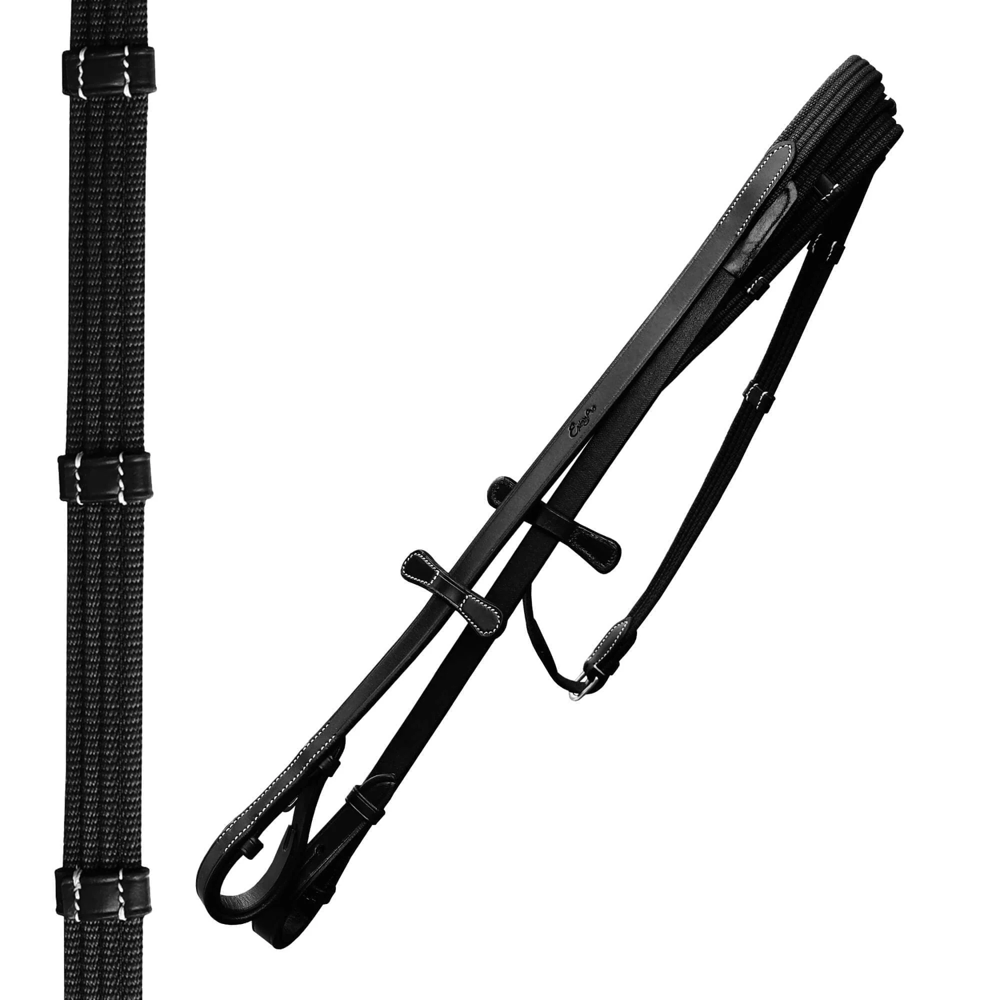 ExionPro Net Braided Browband & Dressage Bridle with Web Reins - Image 4