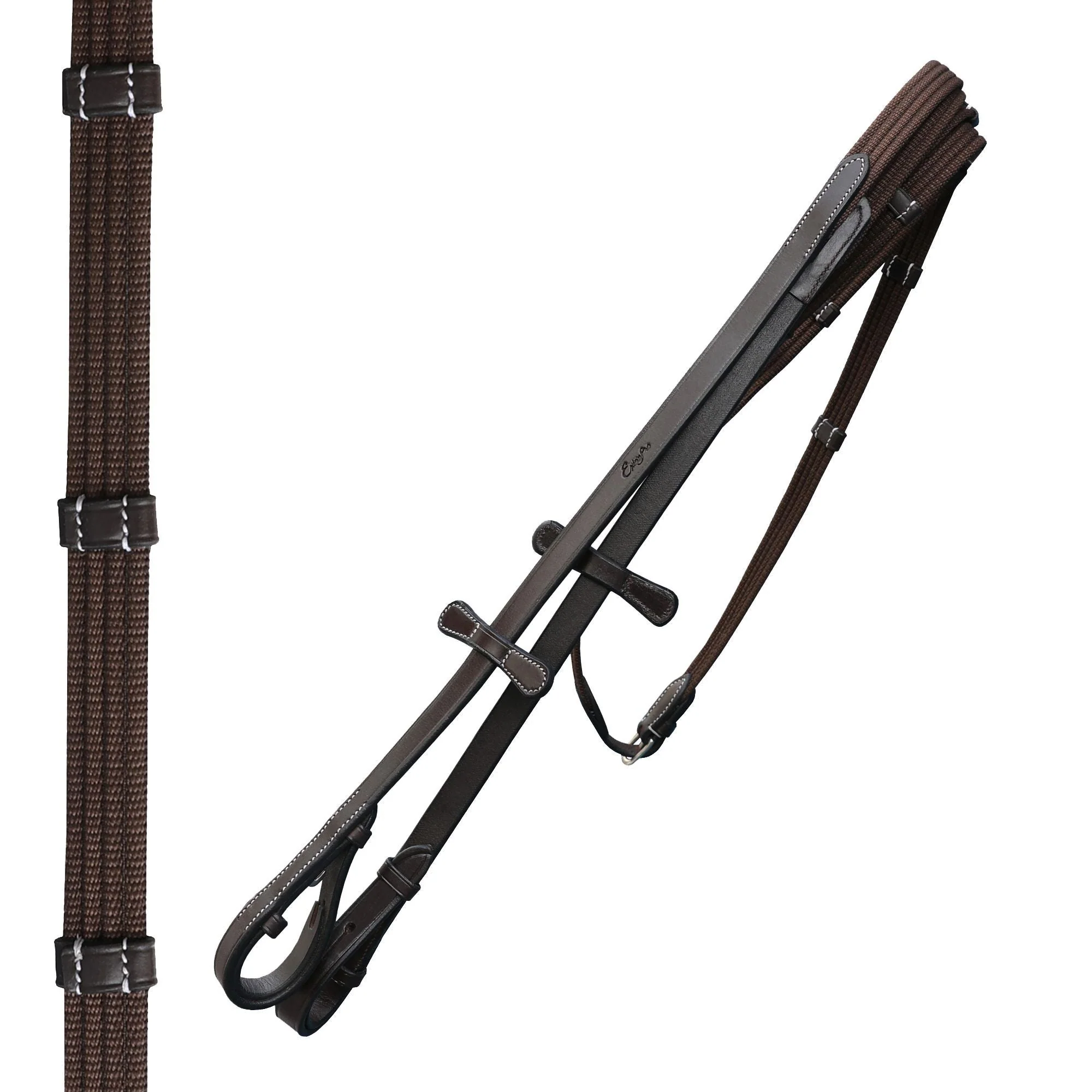 ExionPro Pressure Relief Crown Dressage Bridle with Web Reins - Image 5