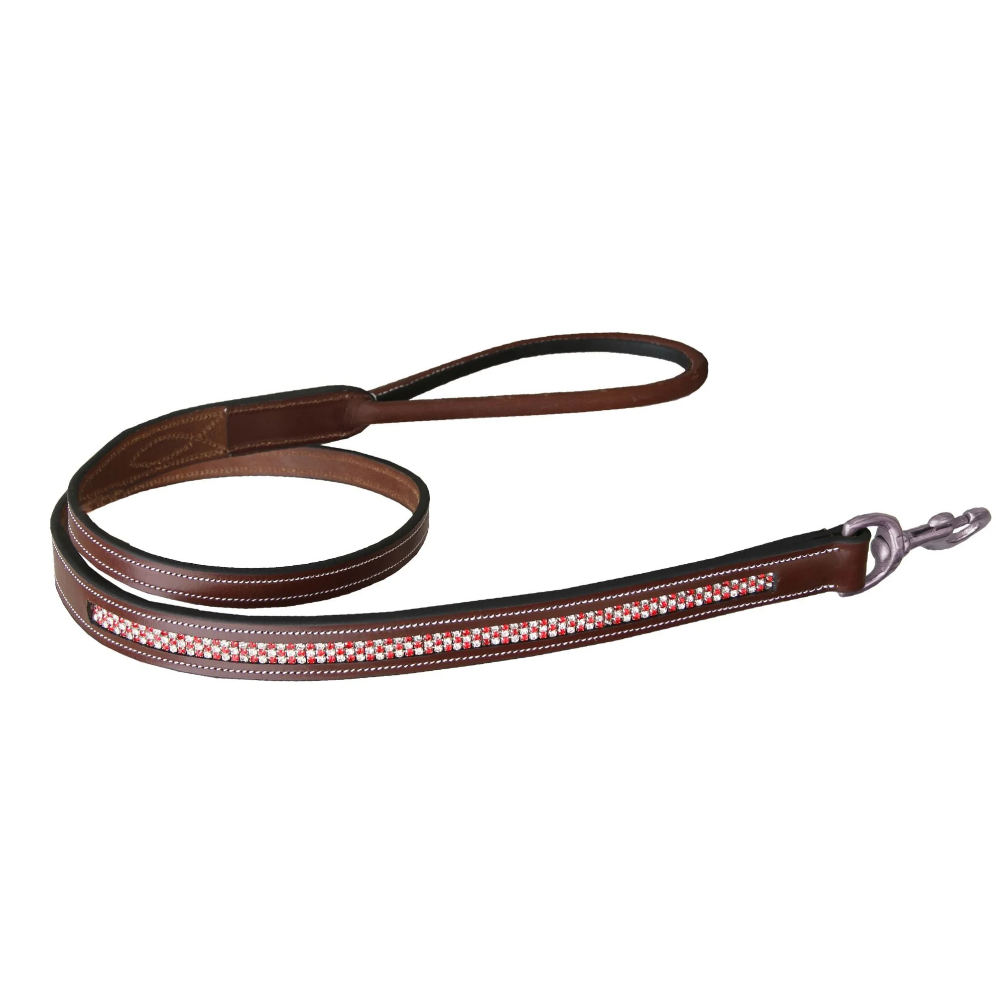 ExionPro Red Bling Padded Dog Leash - Image 2