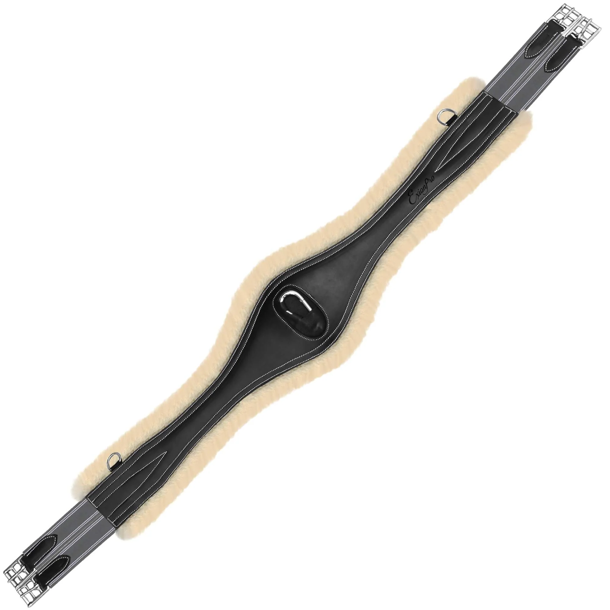ExionPro Snap Over Lay Girth - Grey Elastic with White Lines - Image 4